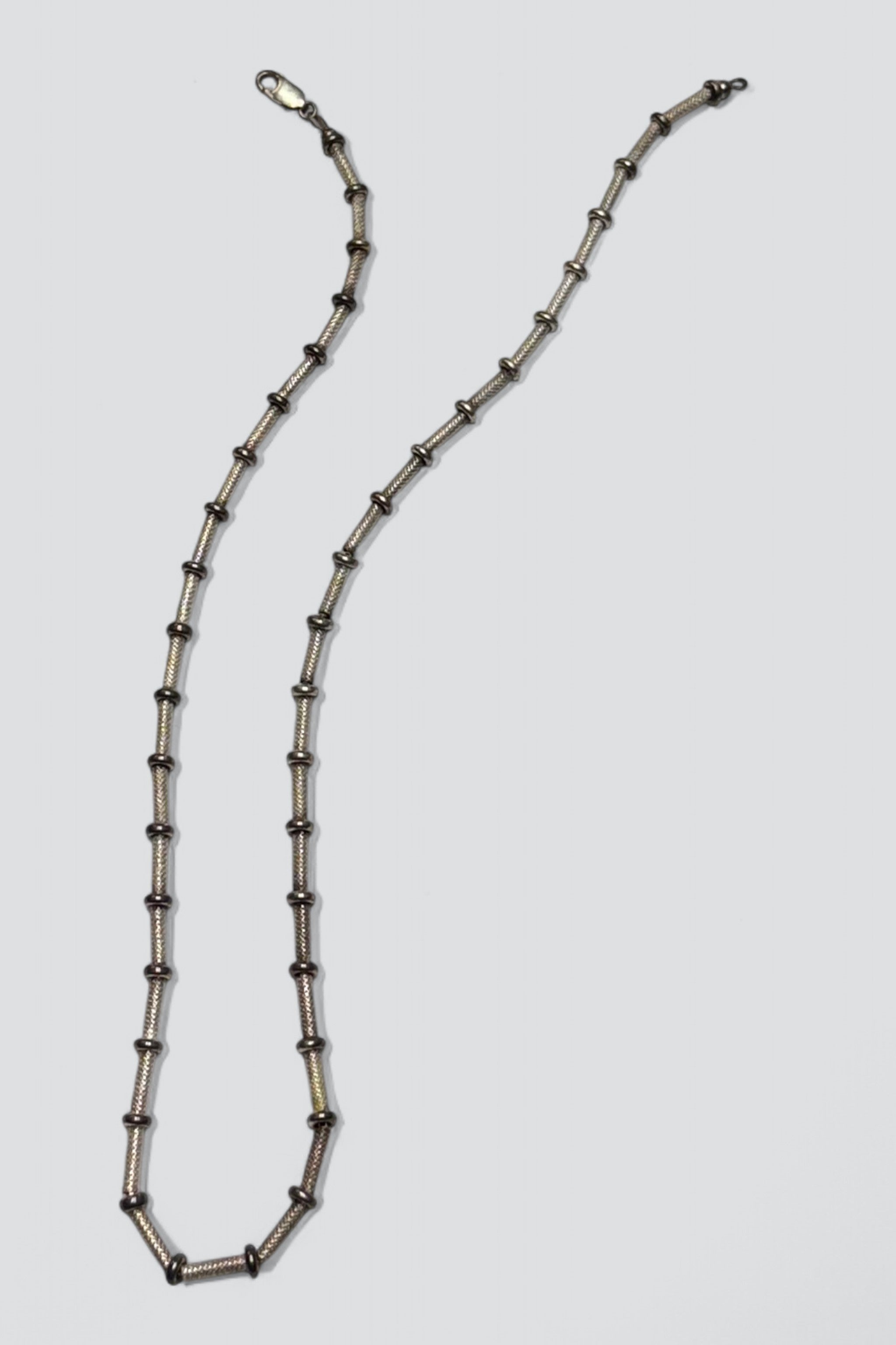 Sterling Silver Tube Circle Necklace