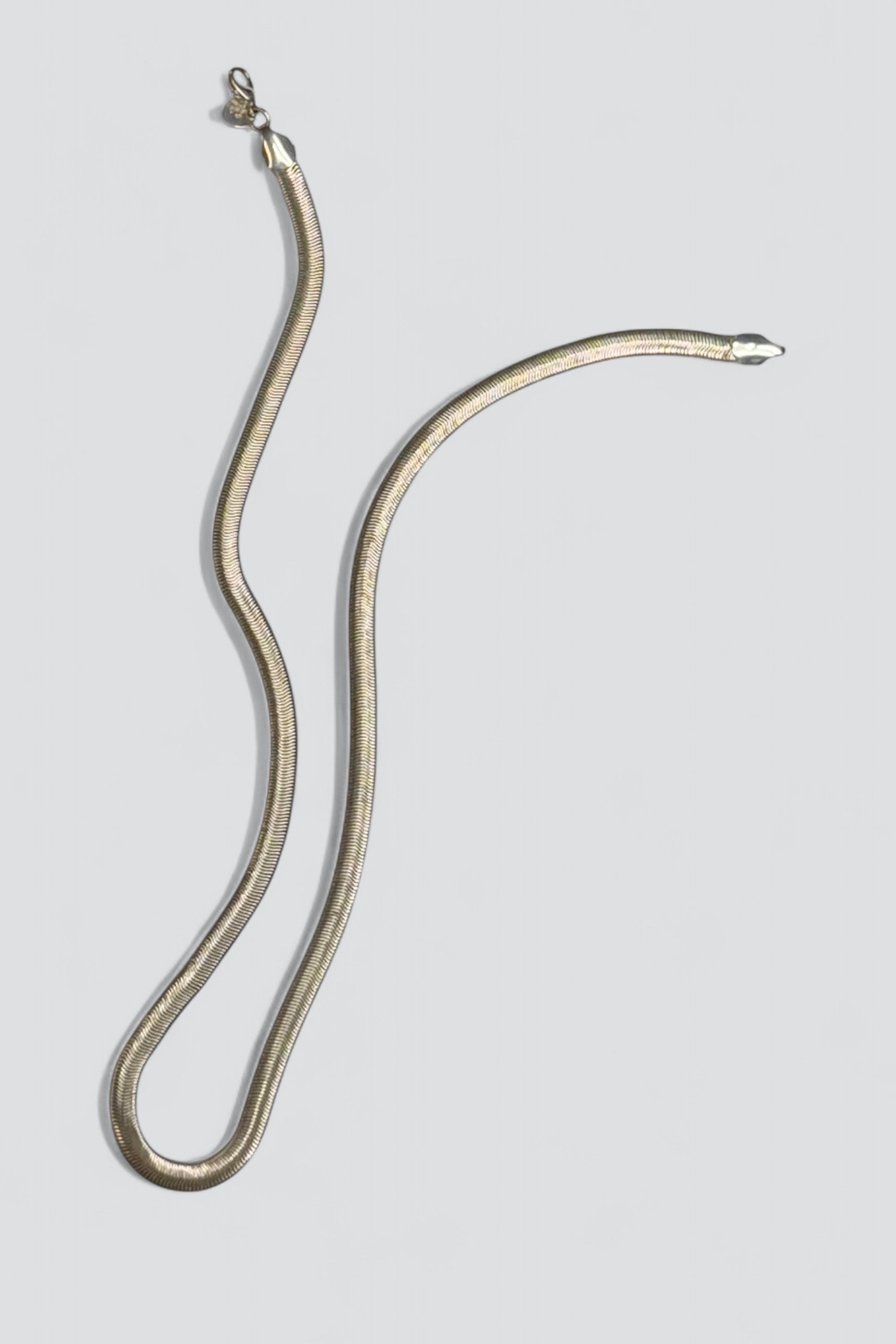 Sterling Silver Wide Snake Chain Necklace