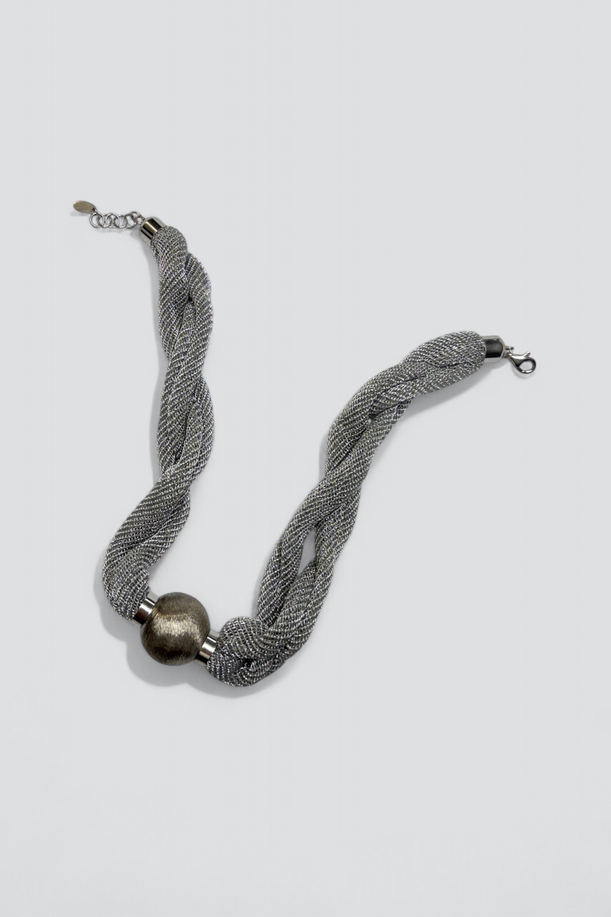 Sterling Silver Mesh Ball Necklace