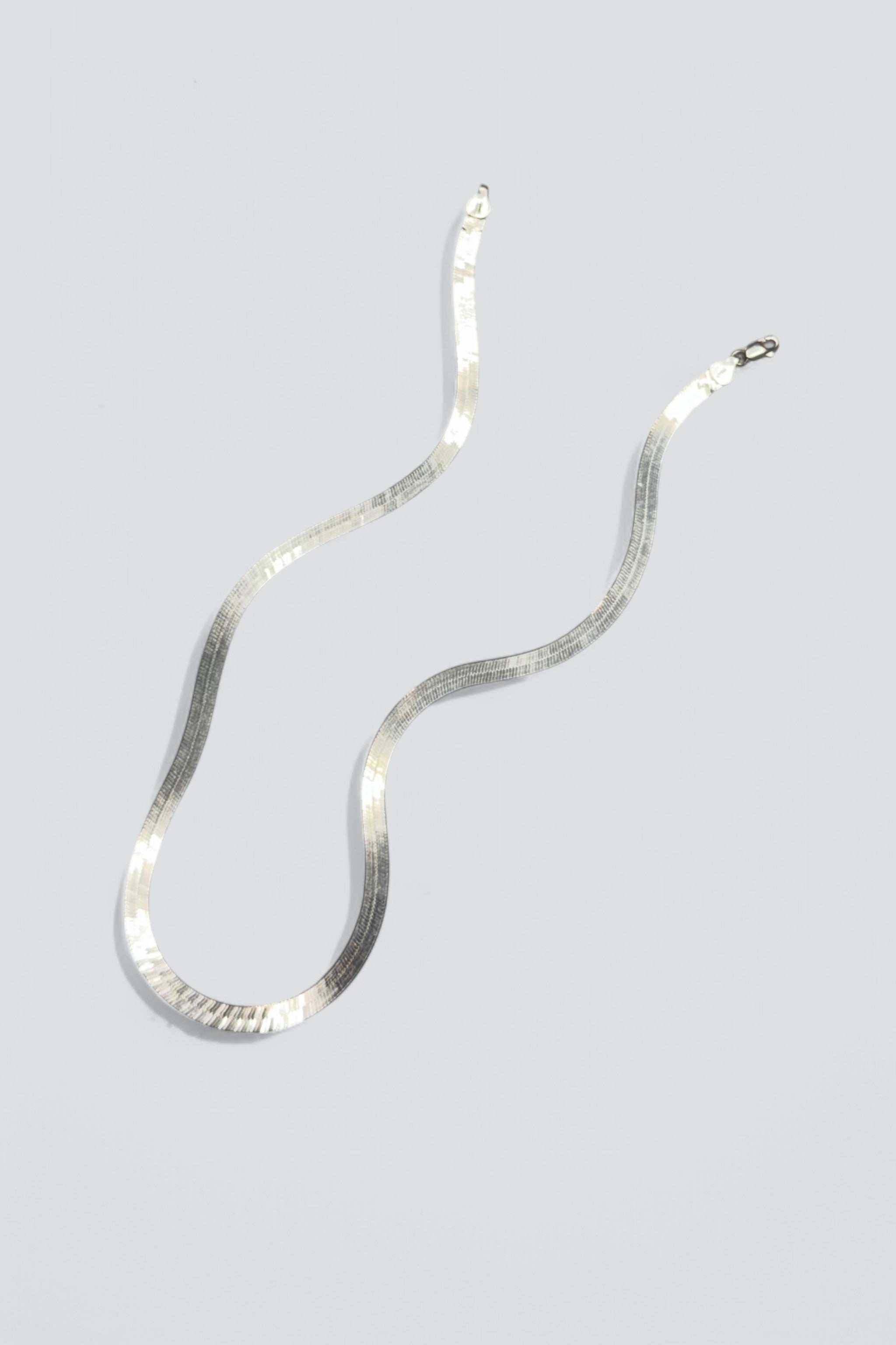Sterling Silver Herringbone Necklace