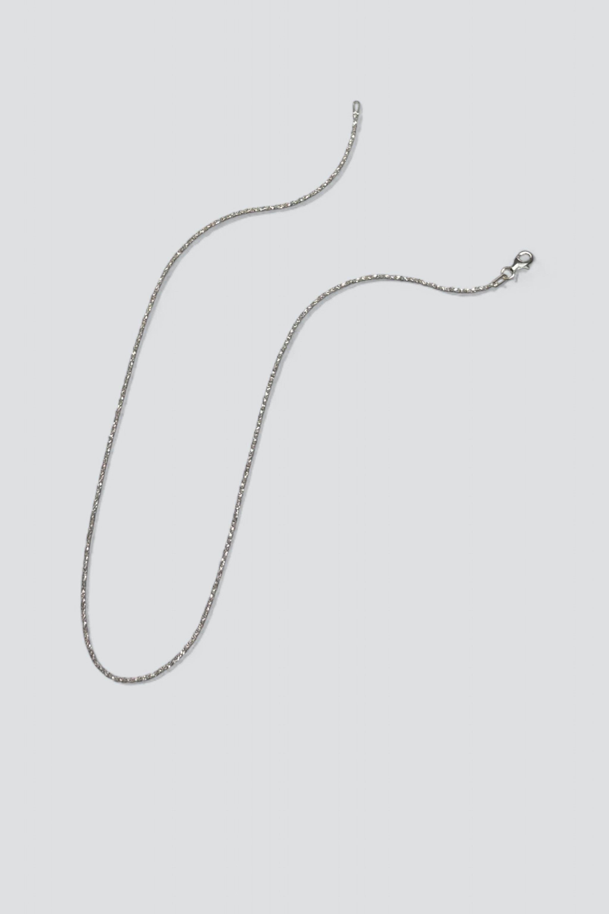 Sterling Silver Thin Shimmer Chain Necklace