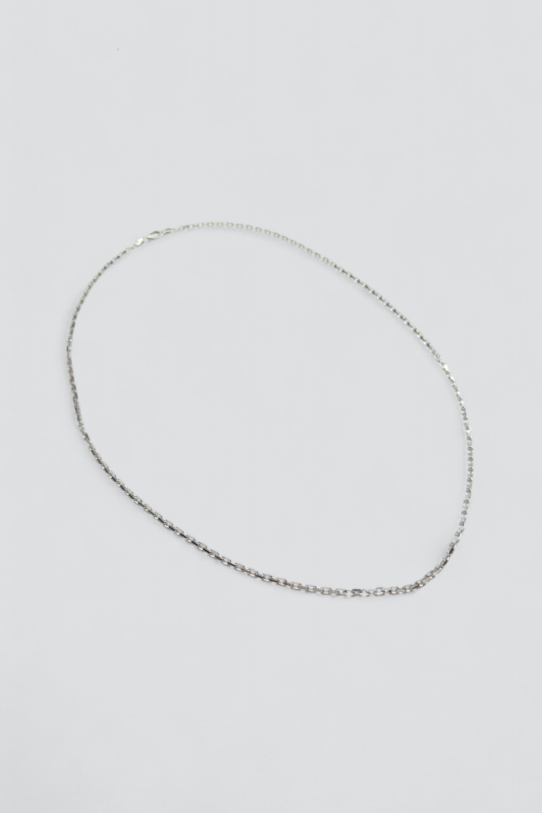 Sterling Silver Square Link Long Chain