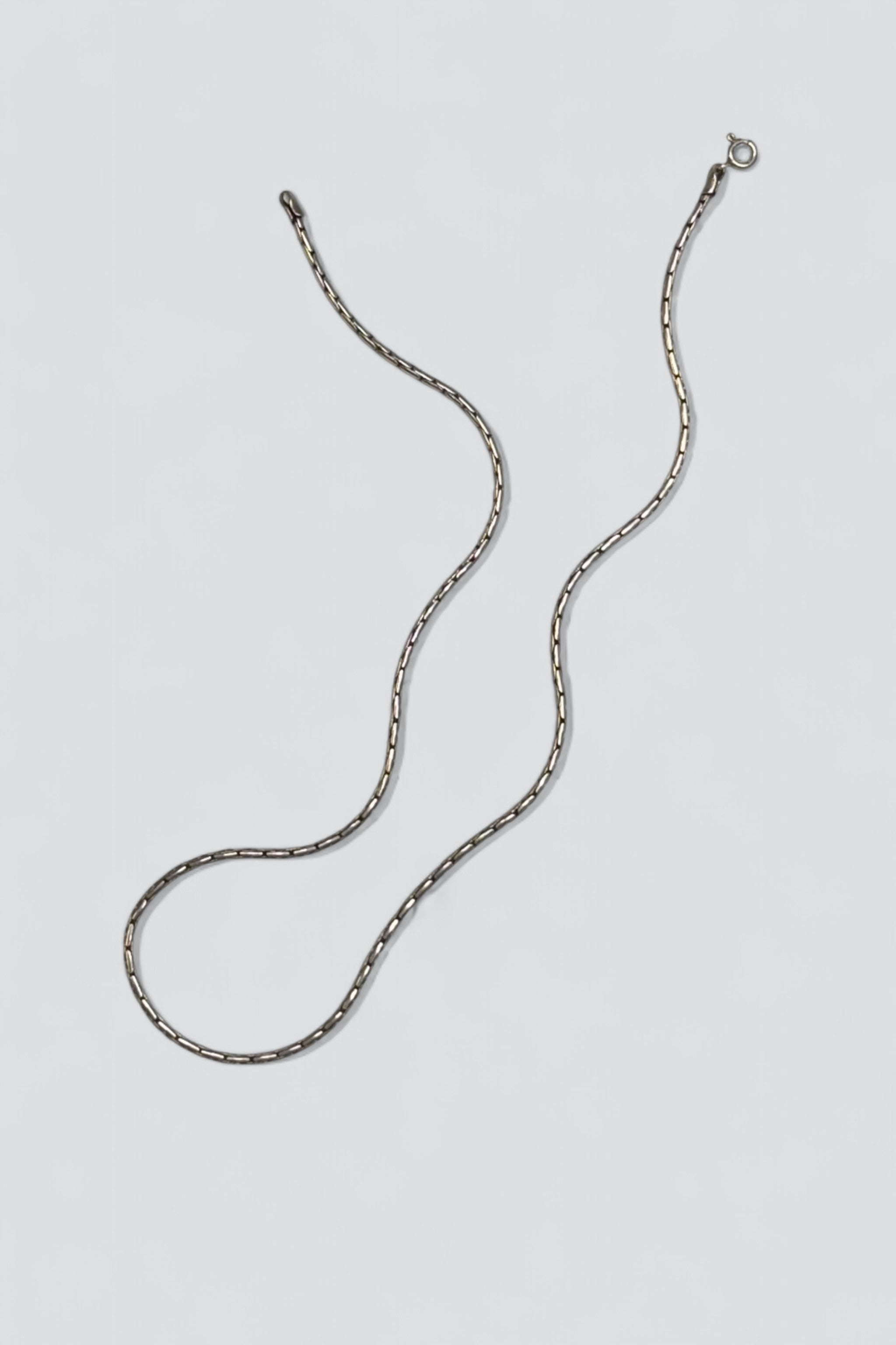 Sterling Silver Tube Link Necklace