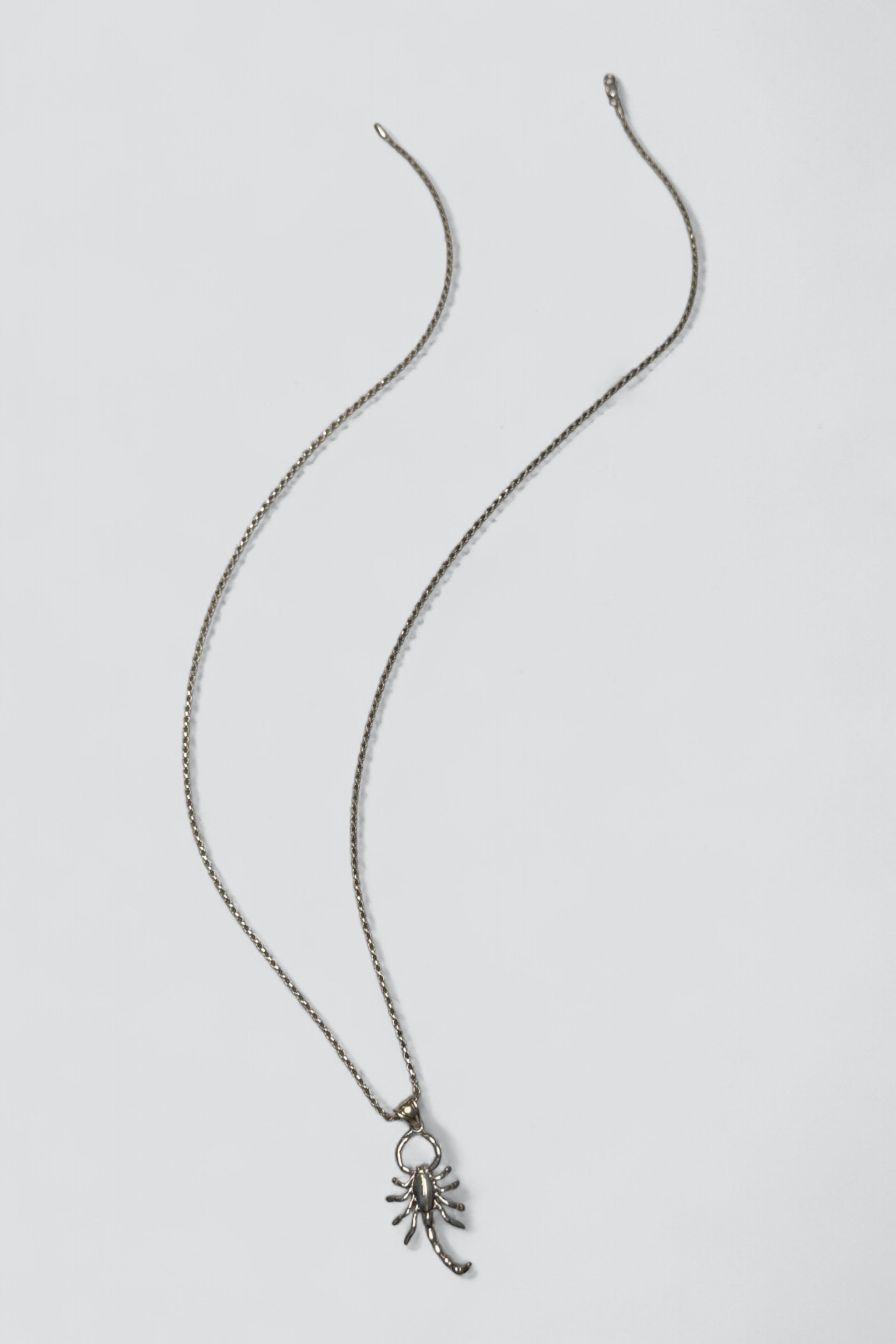 Sterling Silver Long Scorpio Pendant