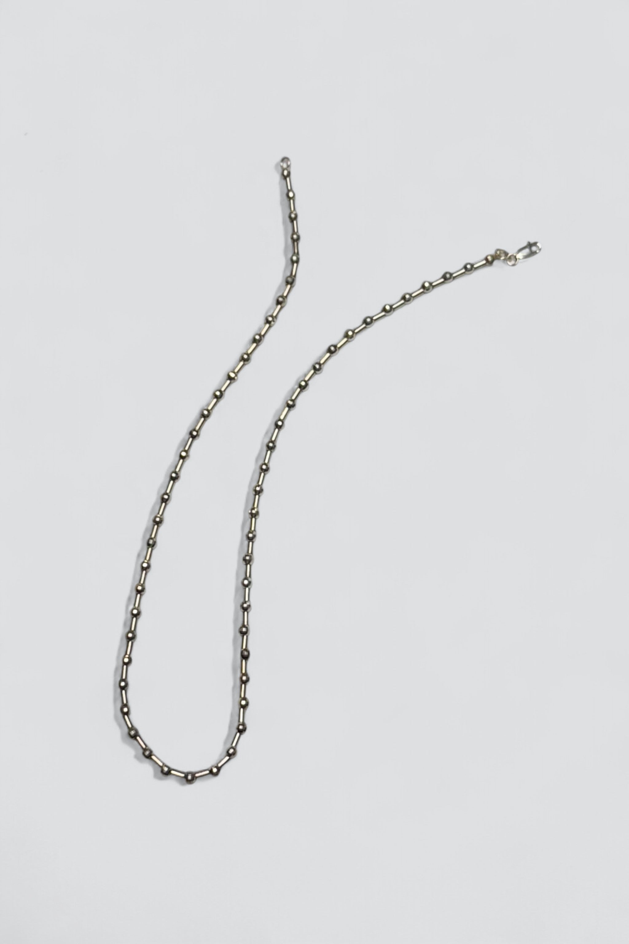 Sterling Silver Bar Ball Necklace