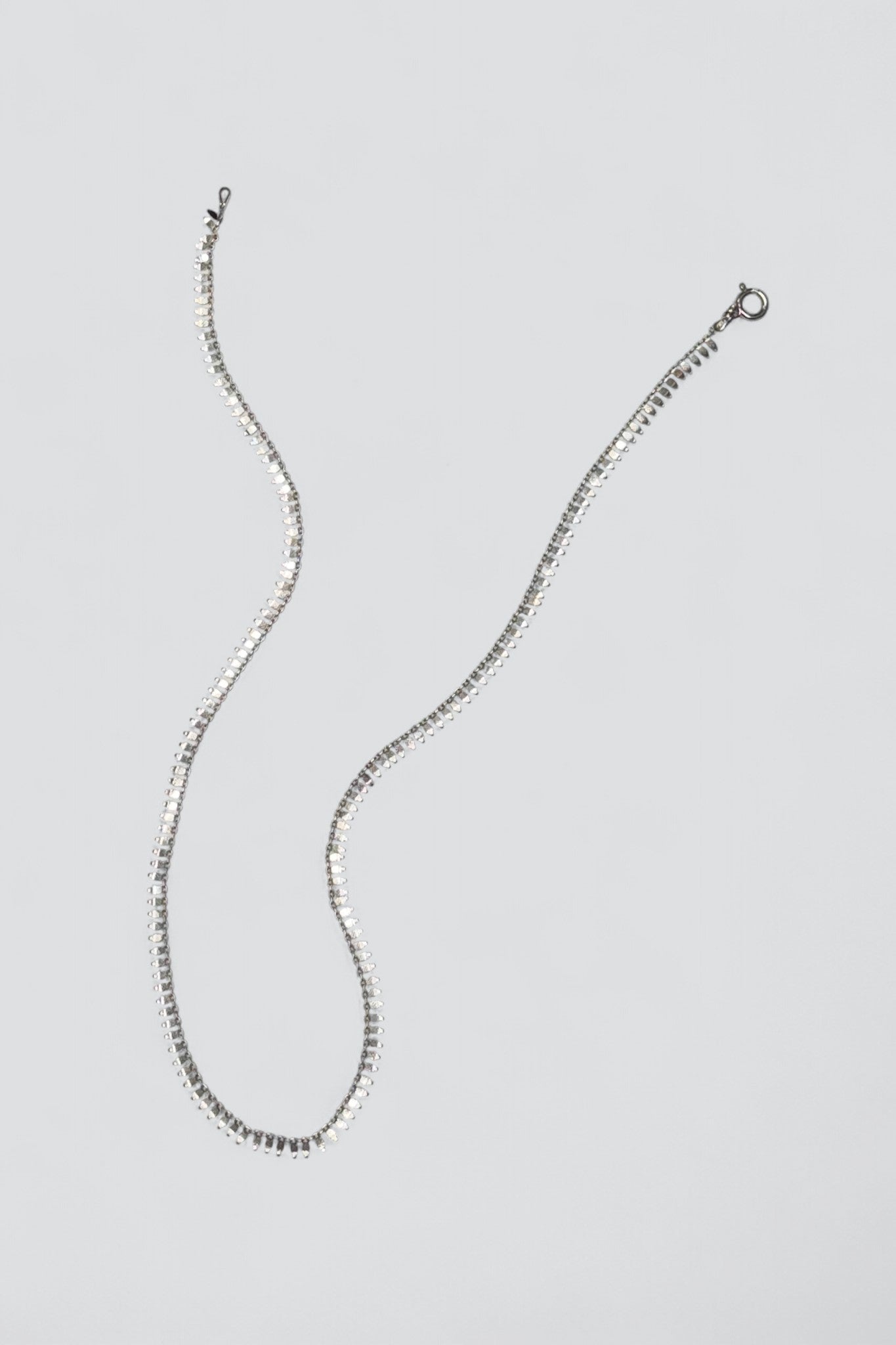 Sterling Silver Thin Tab Link Necklace
