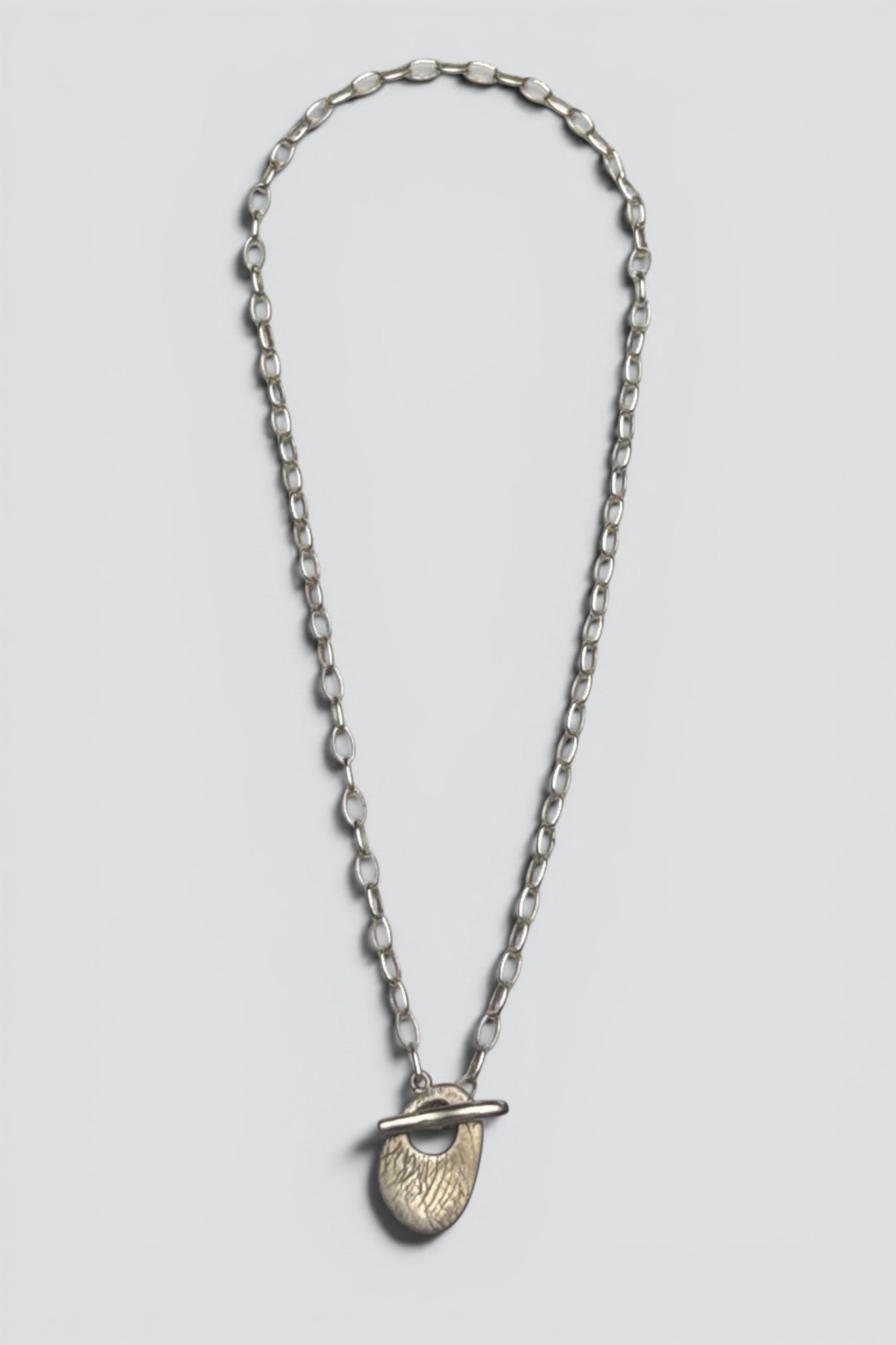 Sterling Silver Flat Toggle Chain Necklace