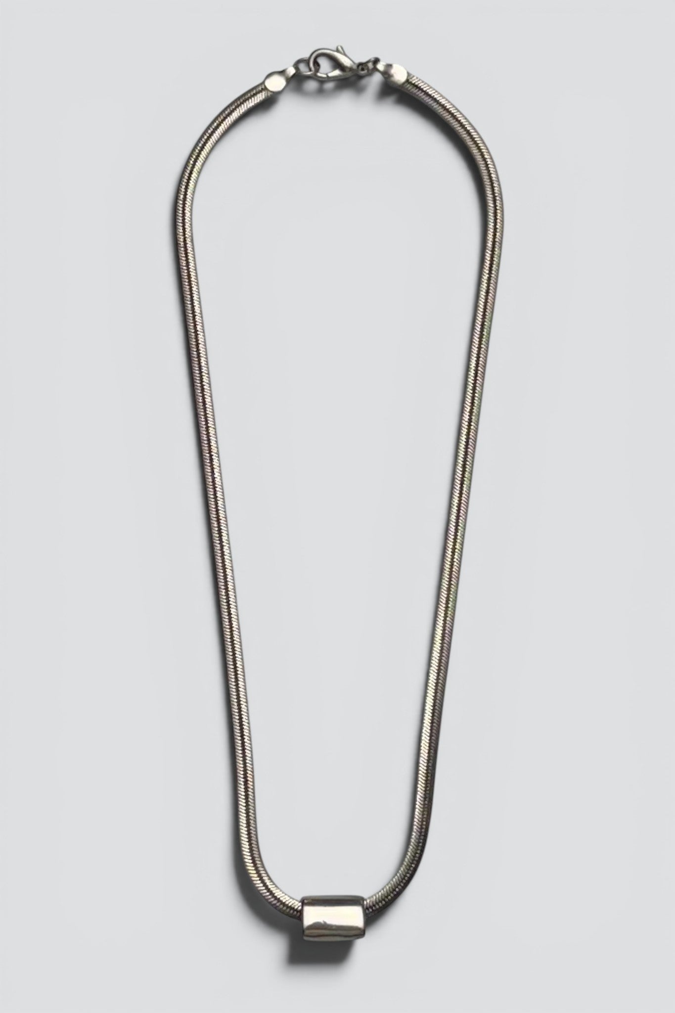 Sterling Silver Herringbone Slider Necklace