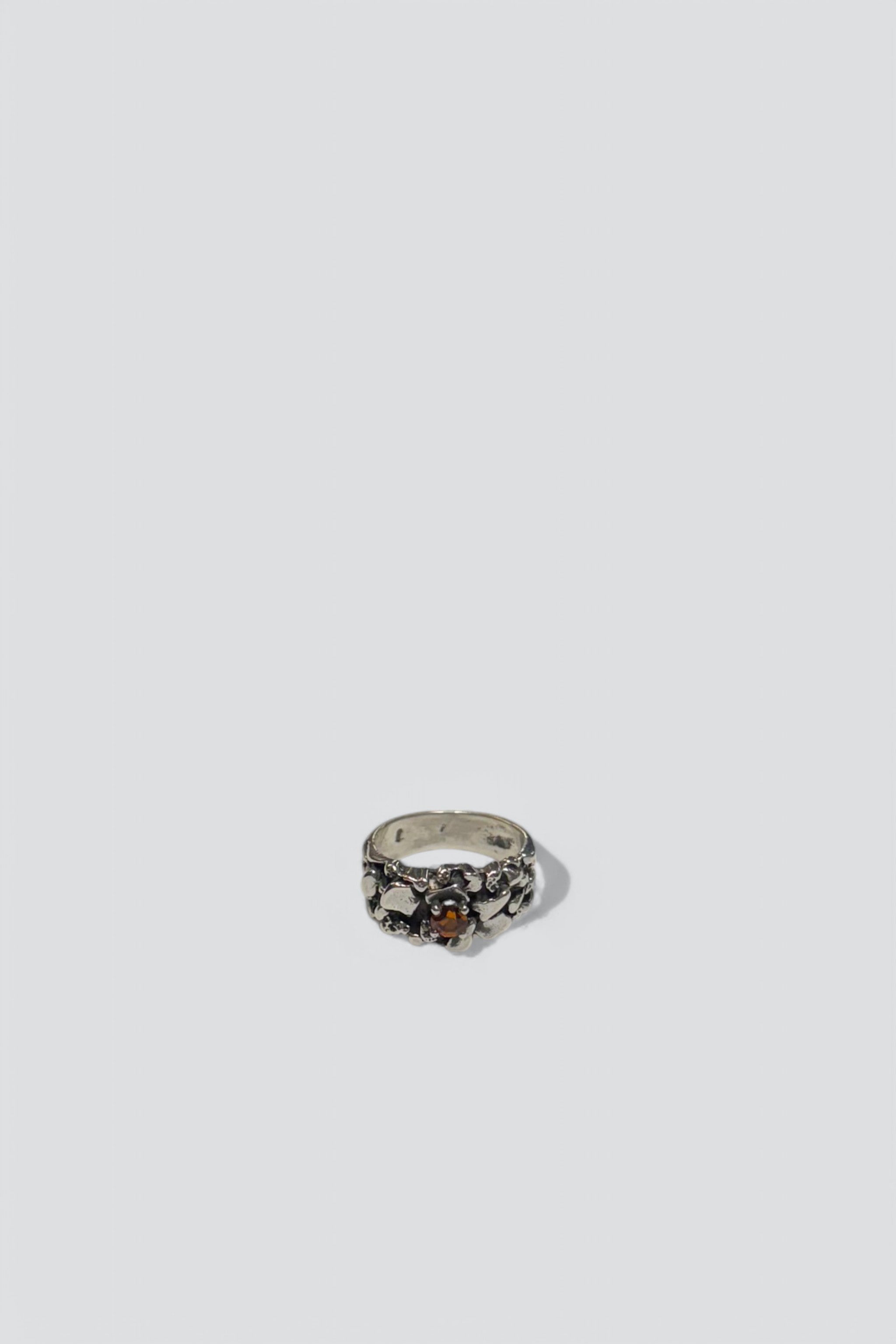Sterling Silver Citrine Nugget Ring