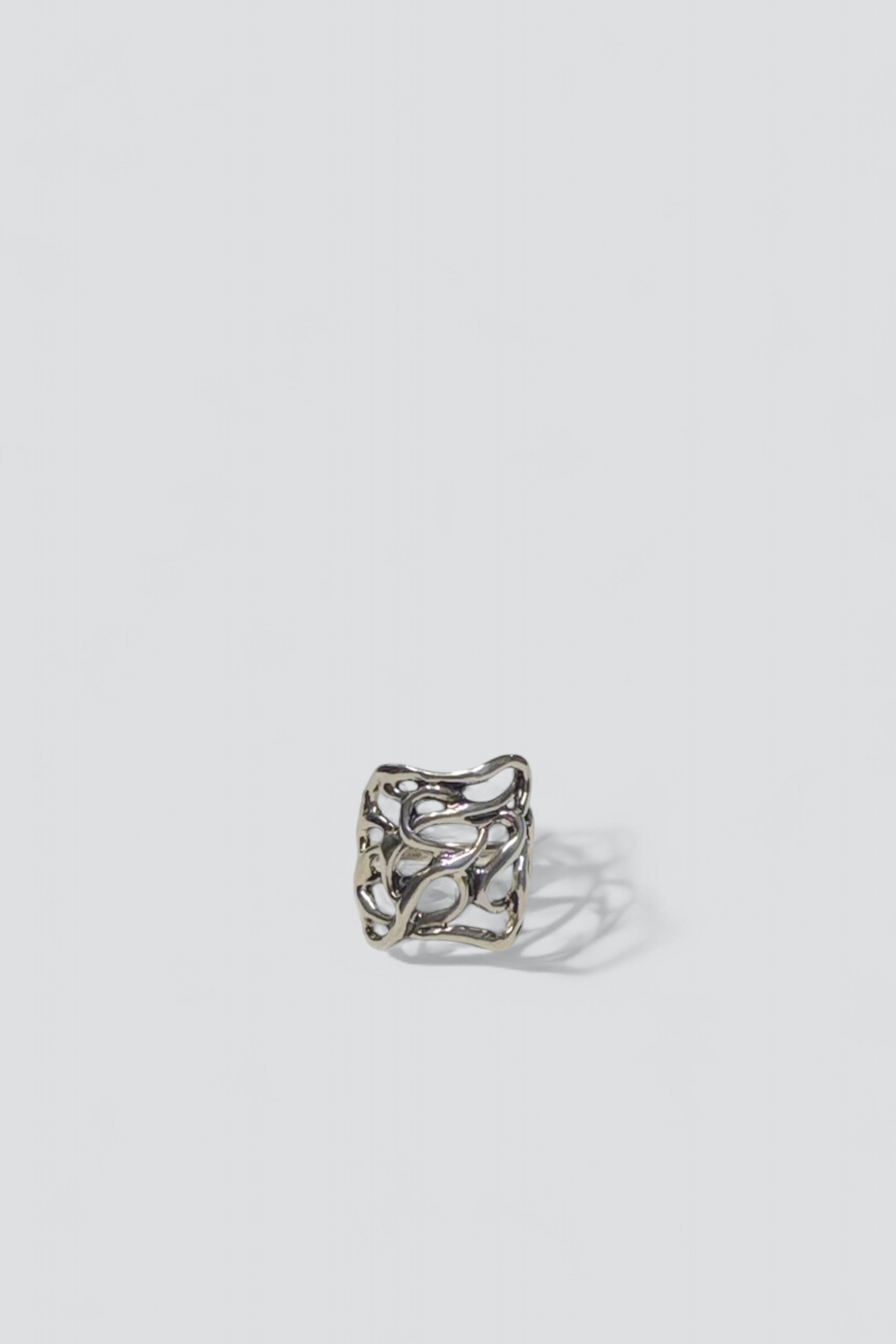 Sterling Silver Woven Cage Ring