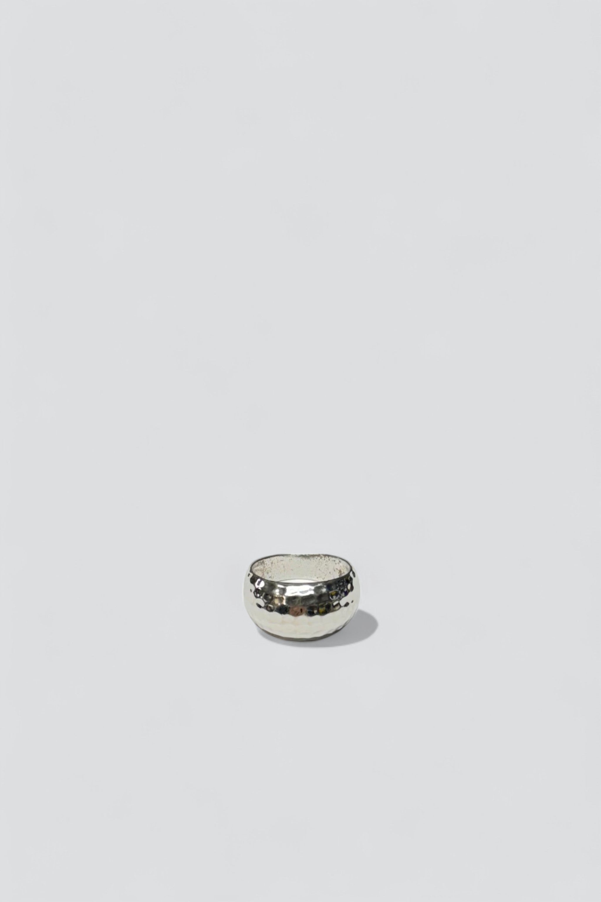 Sterling Silver Hammered Dome Ring