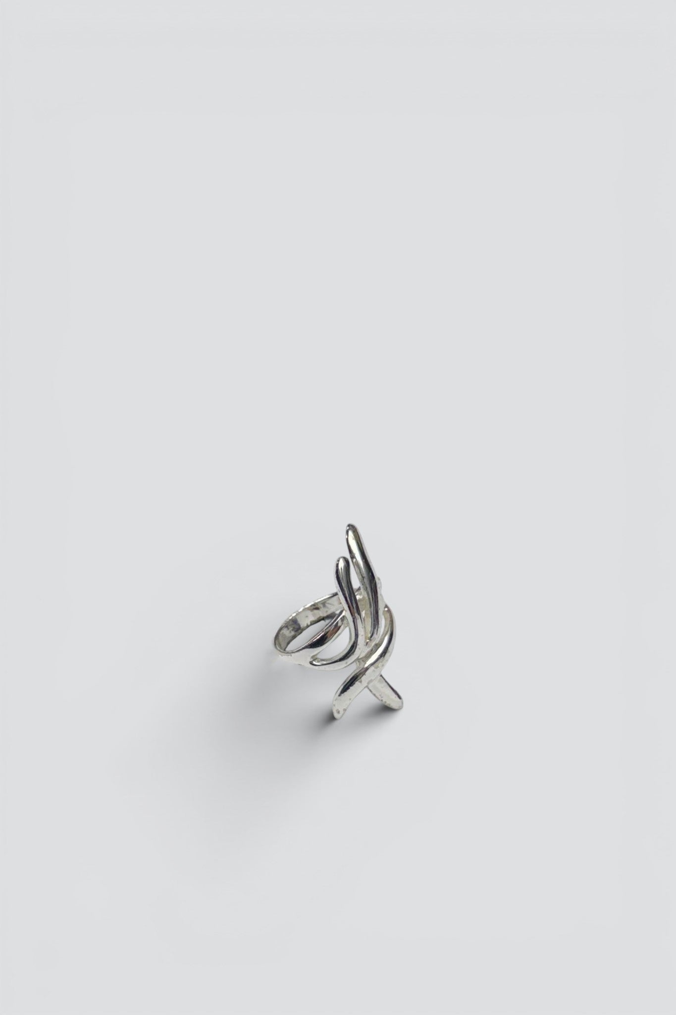 Sterling Silver Abstract Lines Ring
