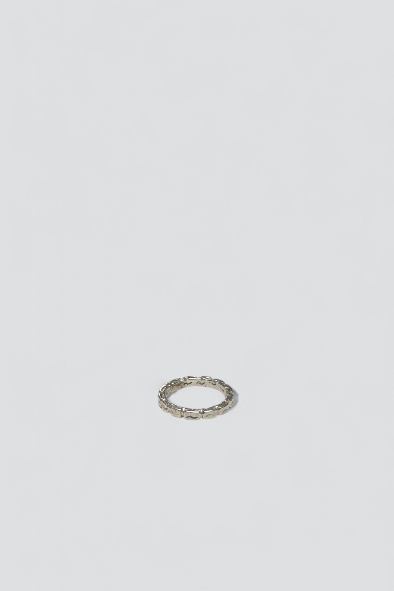 Sterling Silver Carved Thin Band