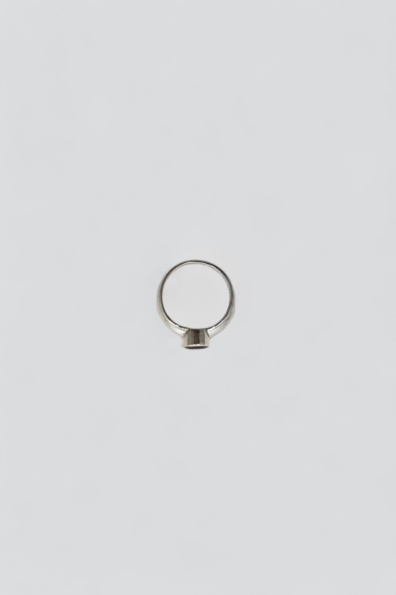 Sterling Silver Oval Garnet Ring