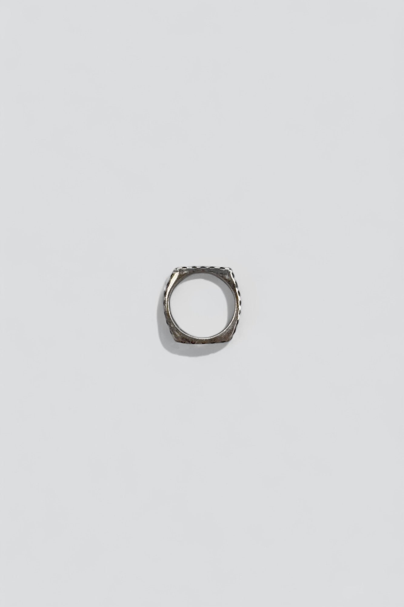 Sterling Silver Wide Dotted Ring