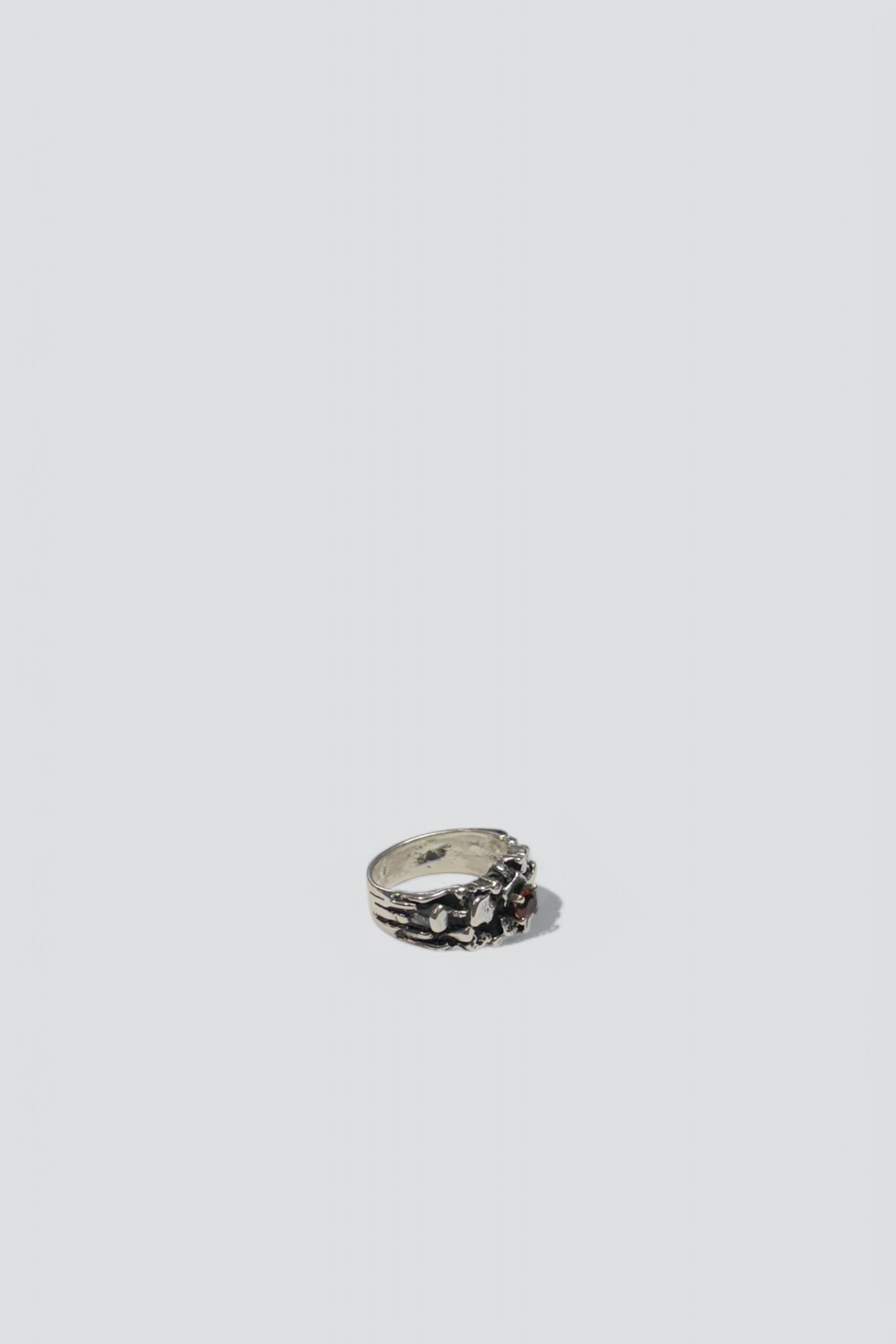 Sterling Silver Citrine Nugget Ring