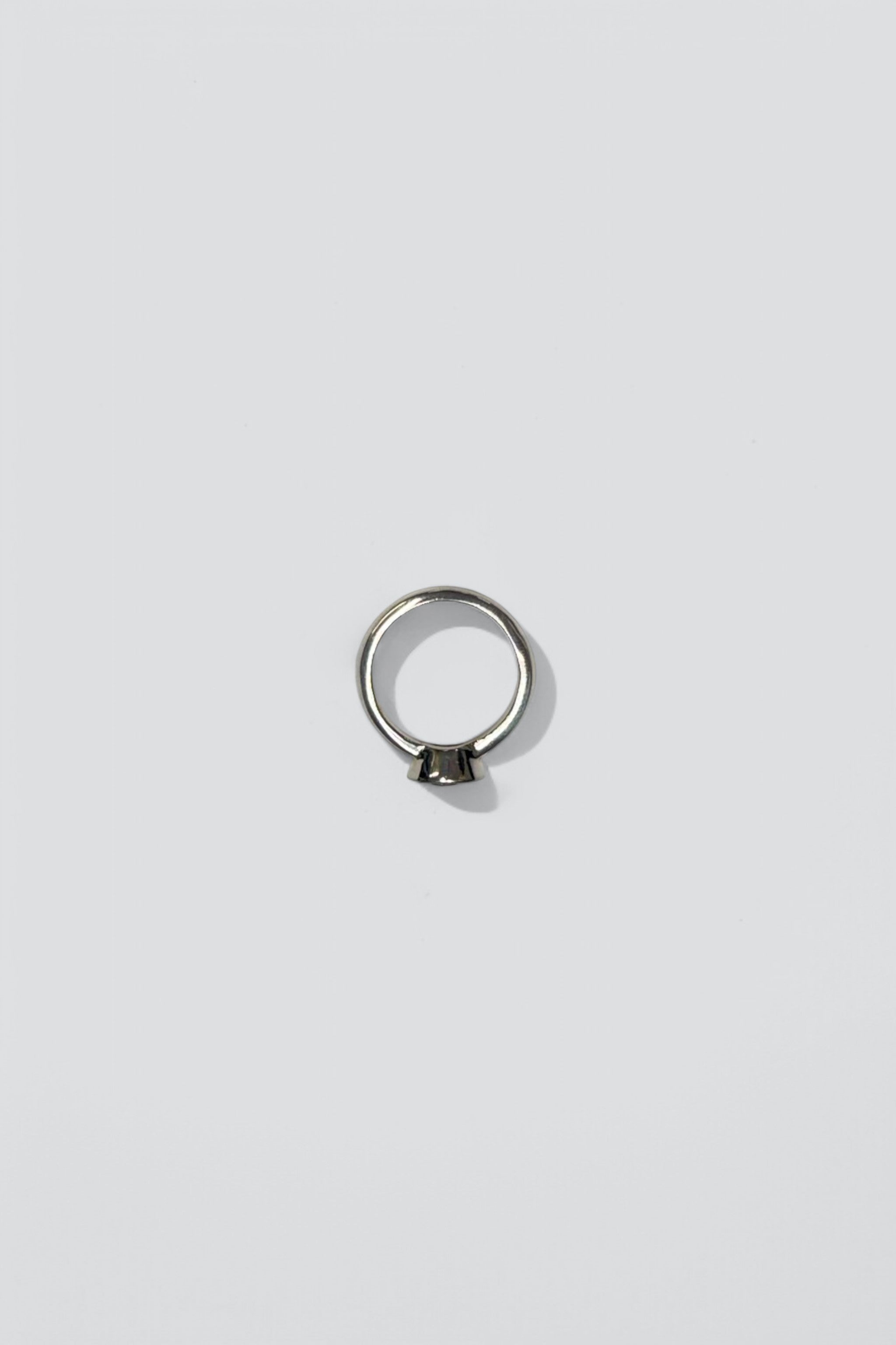 Sterling Silver Round Amethyst Ring