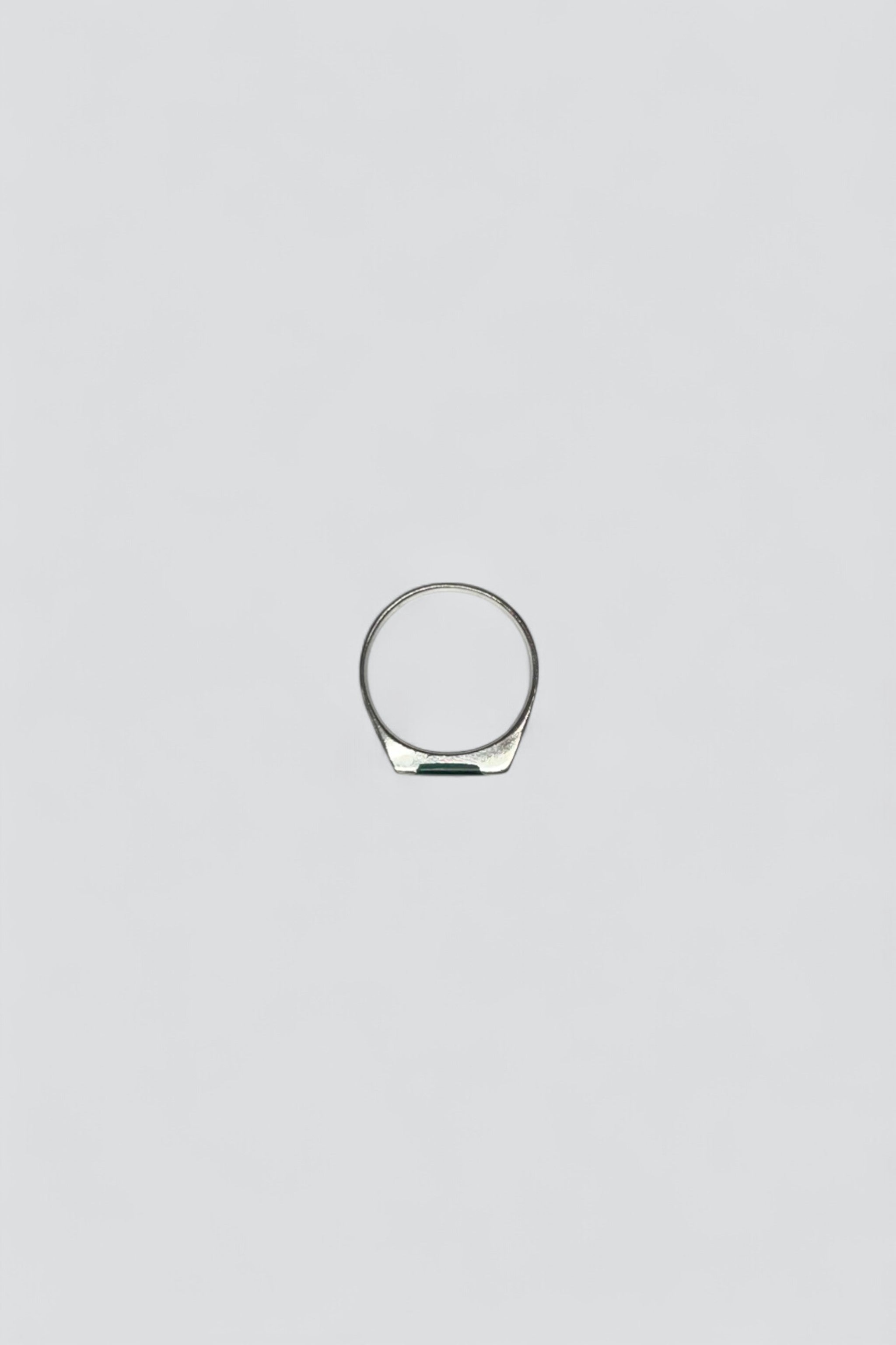 Sterling Silver Malachite Hex Signet Ring