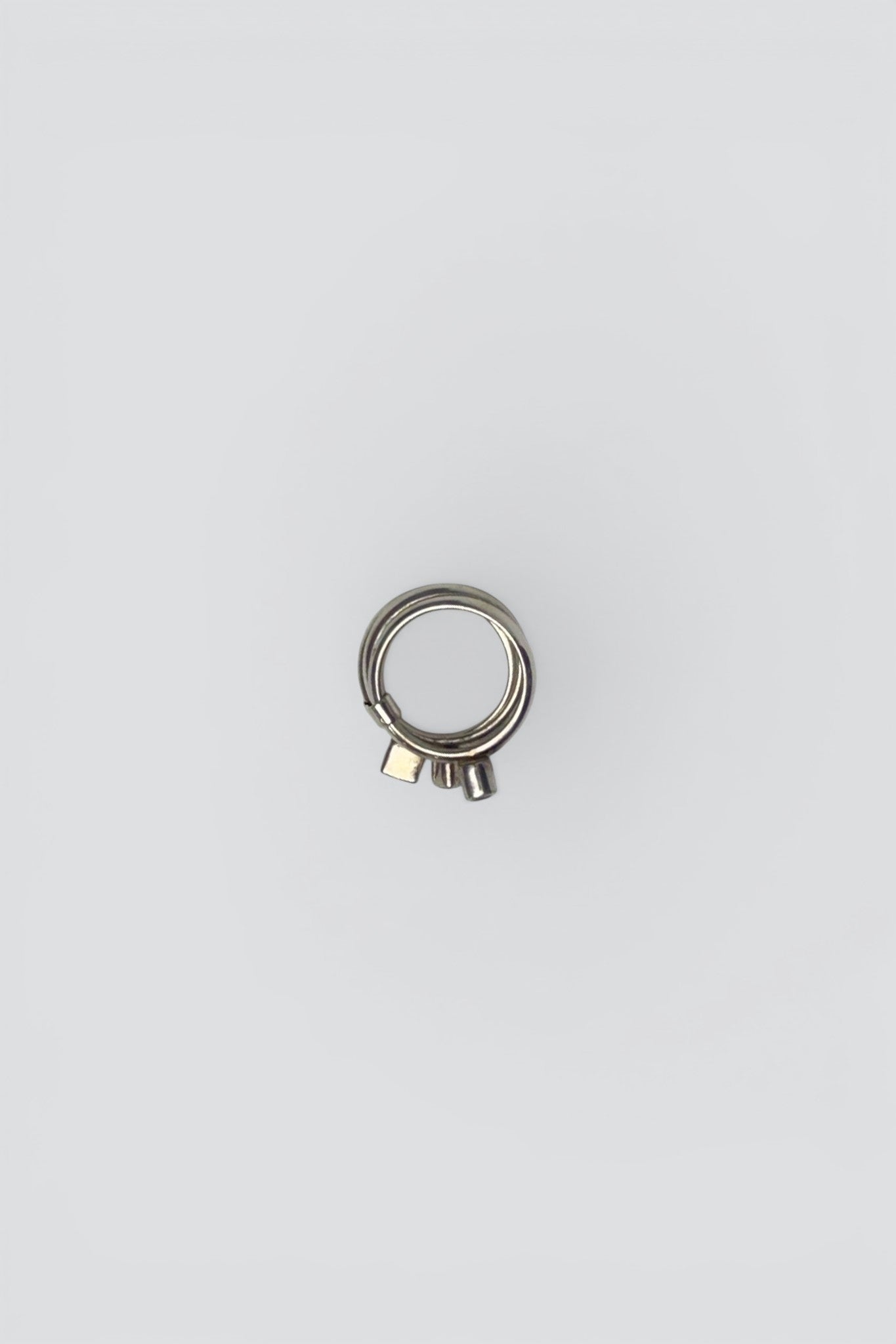 Sterling Silver Pink Zircona Stacked Ring