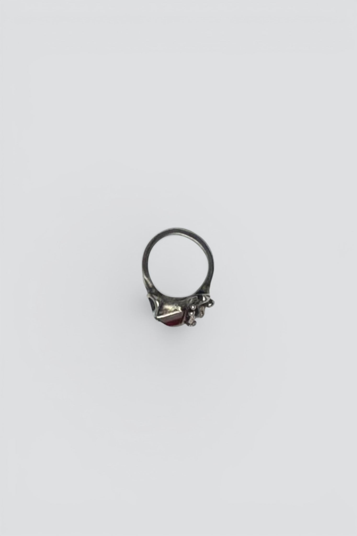 Sterling Silver Carnelian Abstract Ring