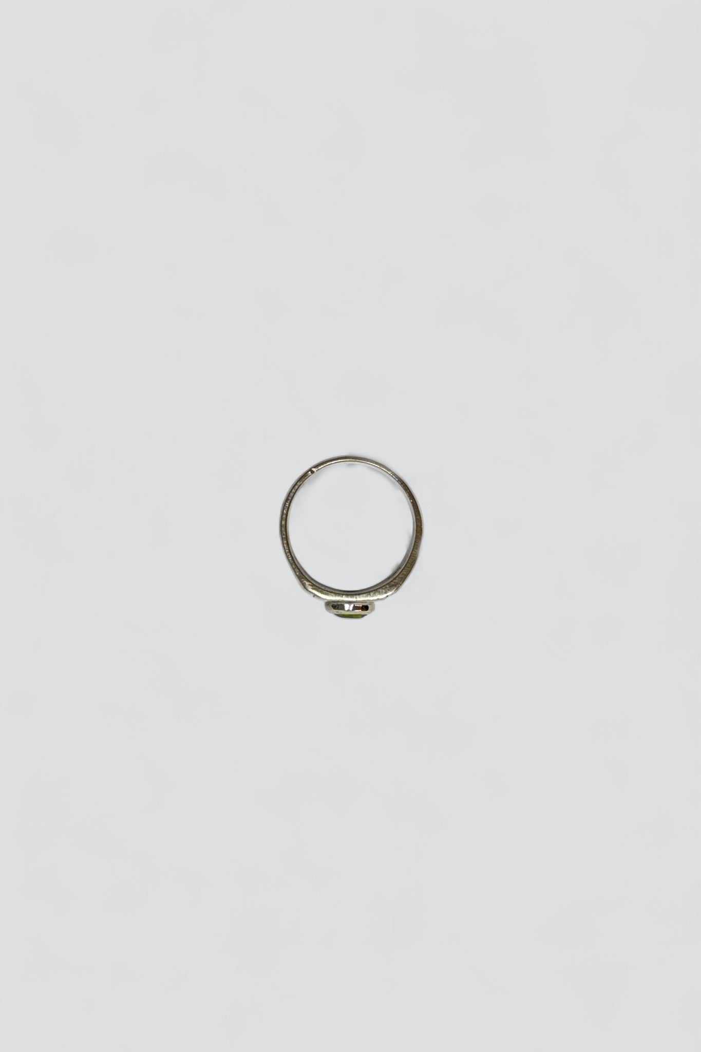 Sterling Silver Round Peridot Ring