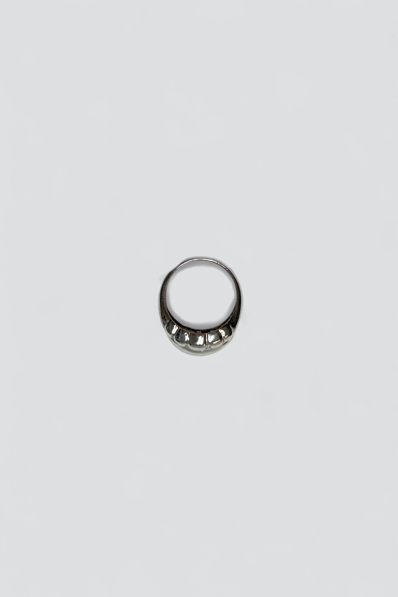 Sterling Silver Ridged Dome Ring