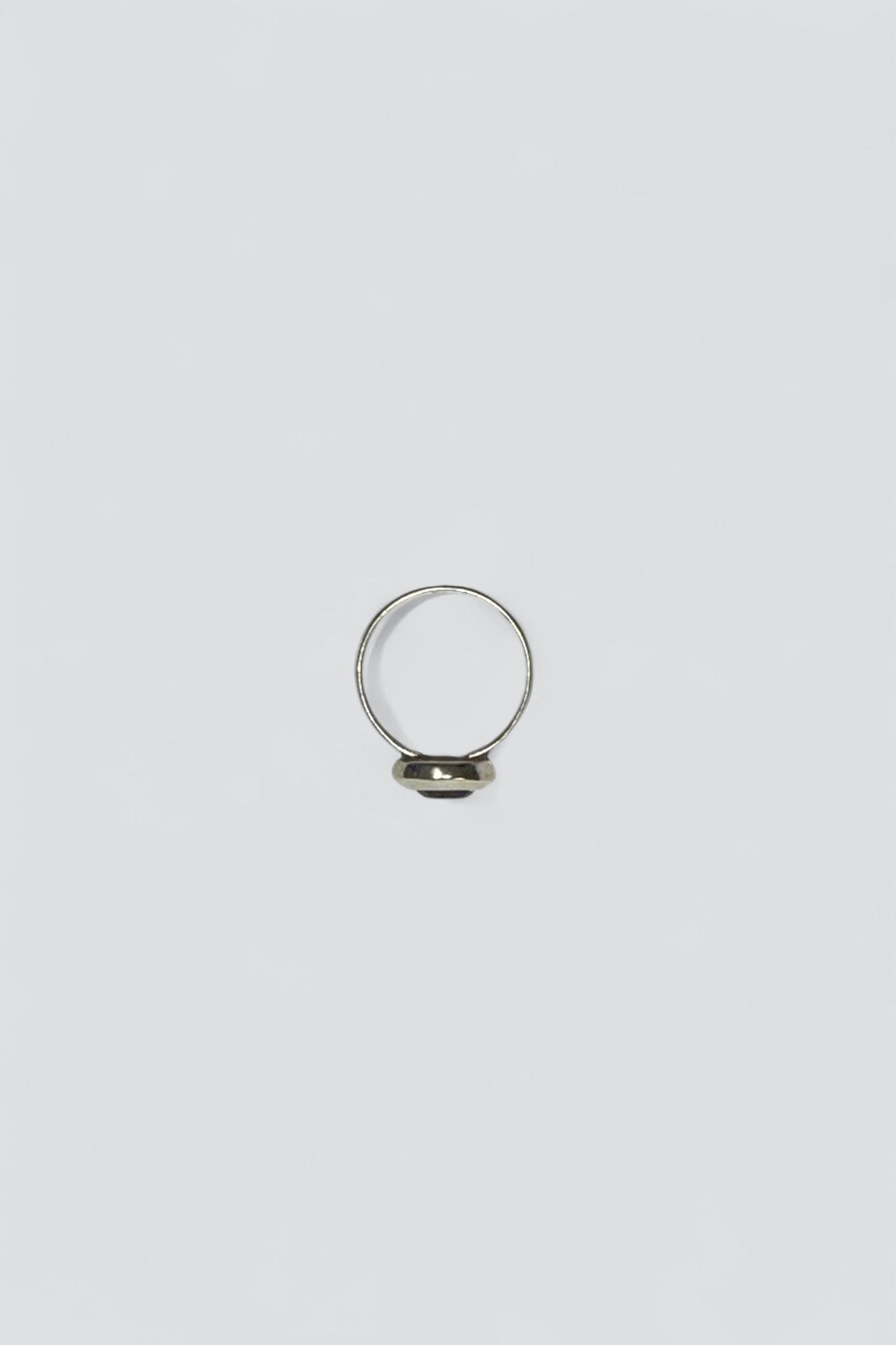 Sterling Silver Round Amethyst Ring