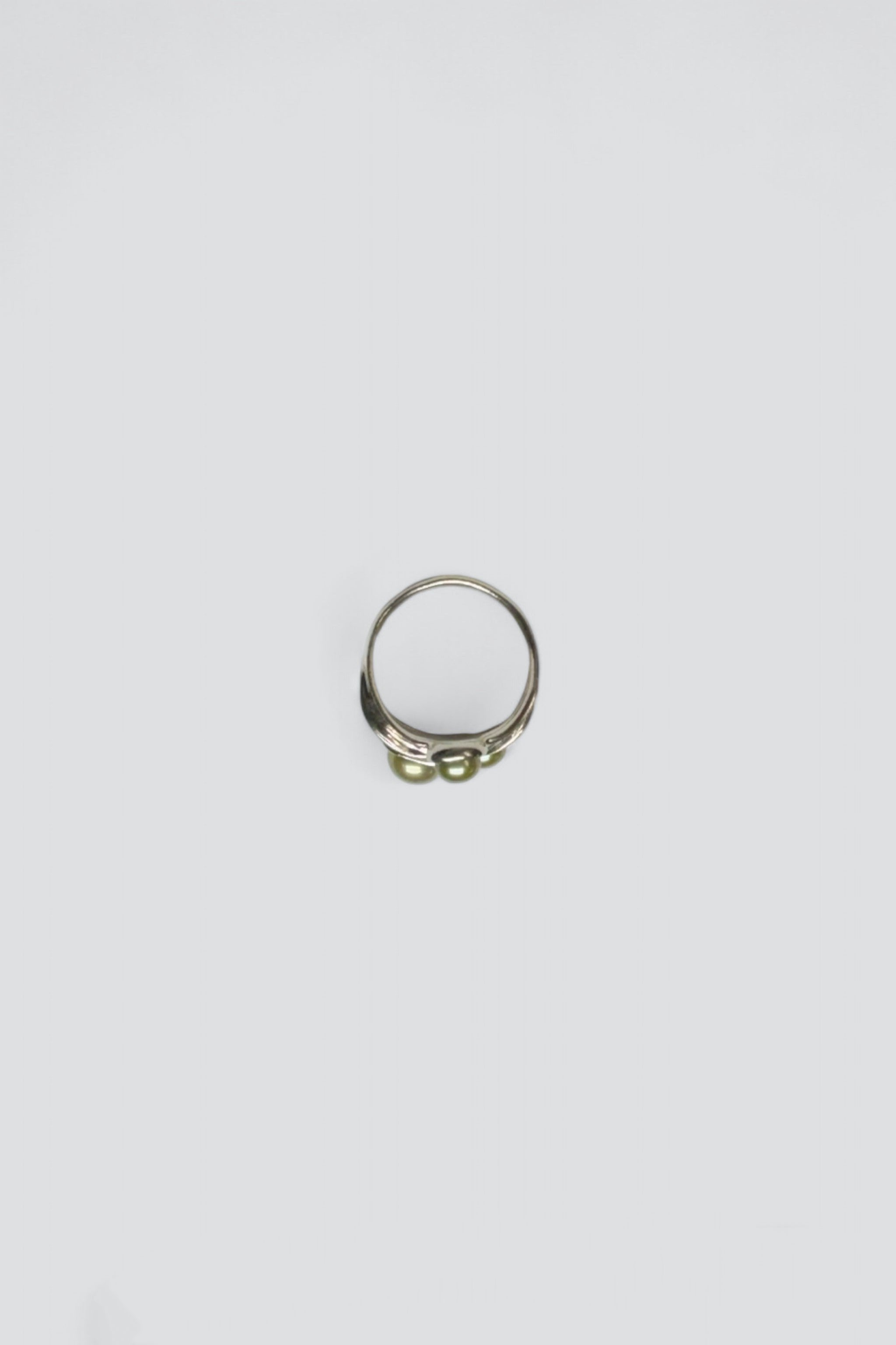 Sterling Silver Green Pearl Ring