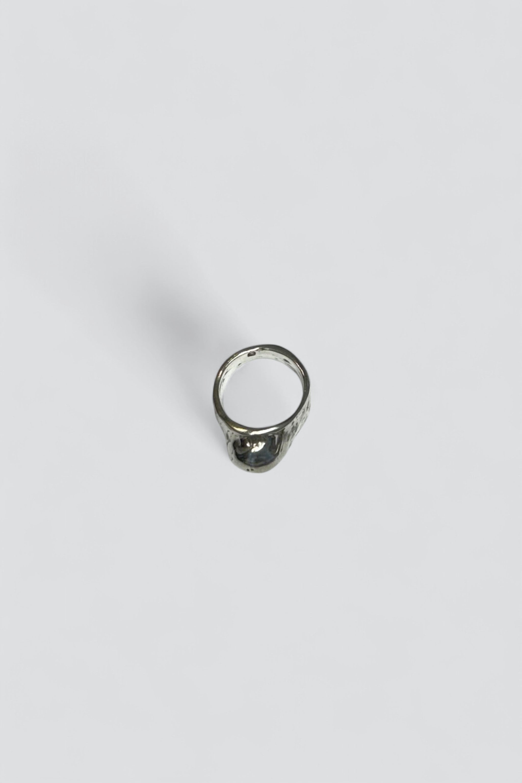 Sterling Silver Hammered Bulb Ring
