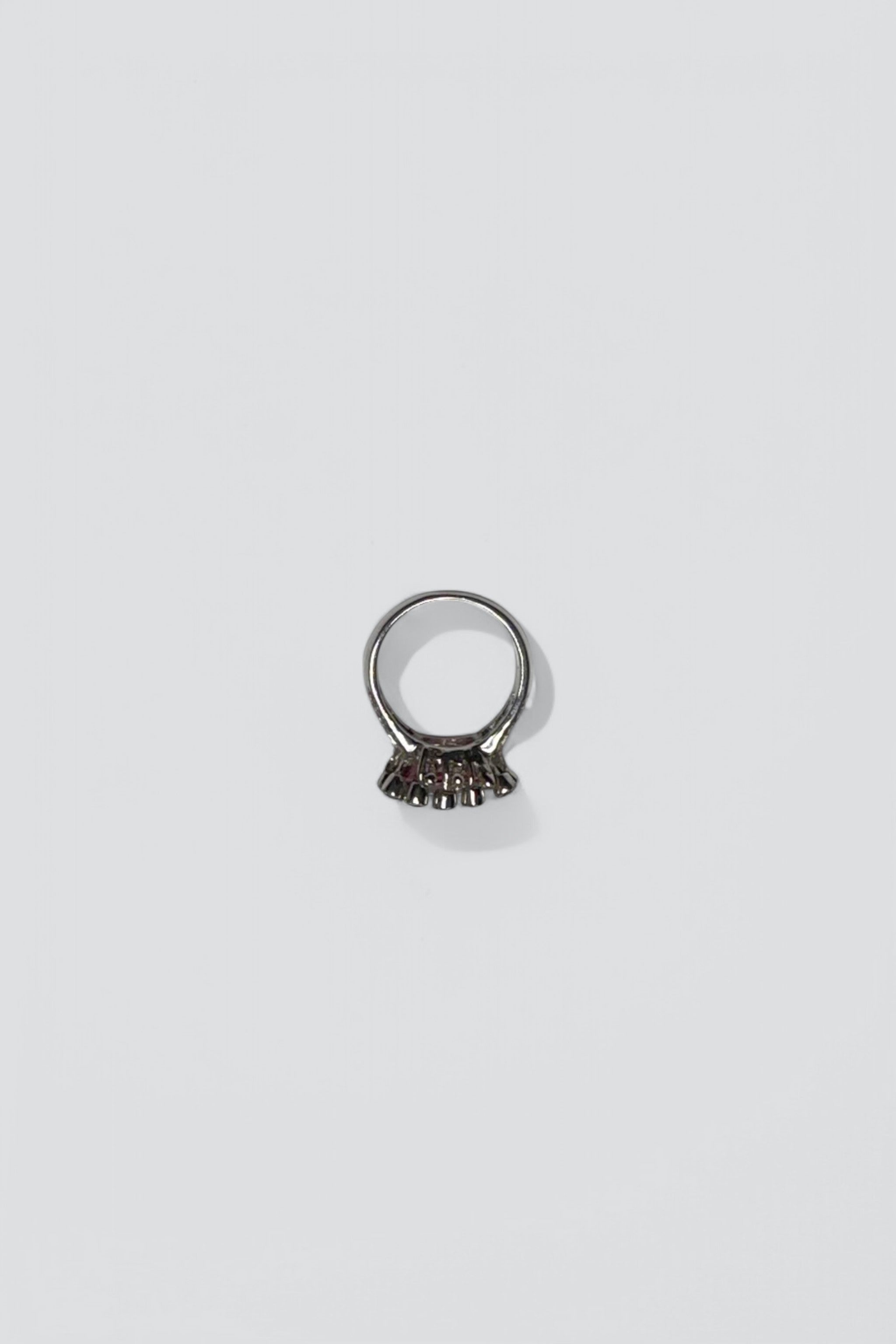 Sterling Silver Pink Sapphire Cluster Ring