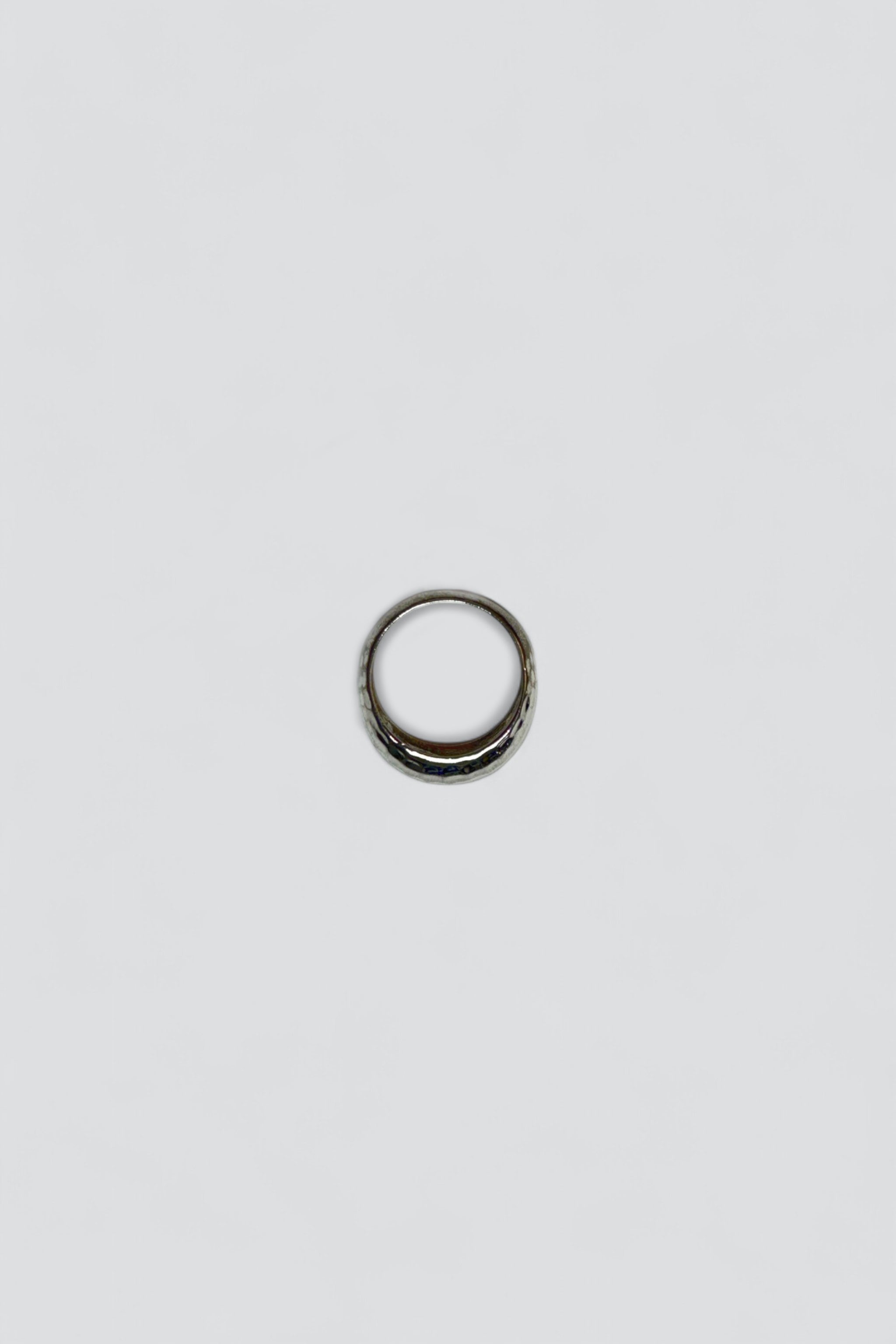 Sterling Silver Hammered Dome Ring