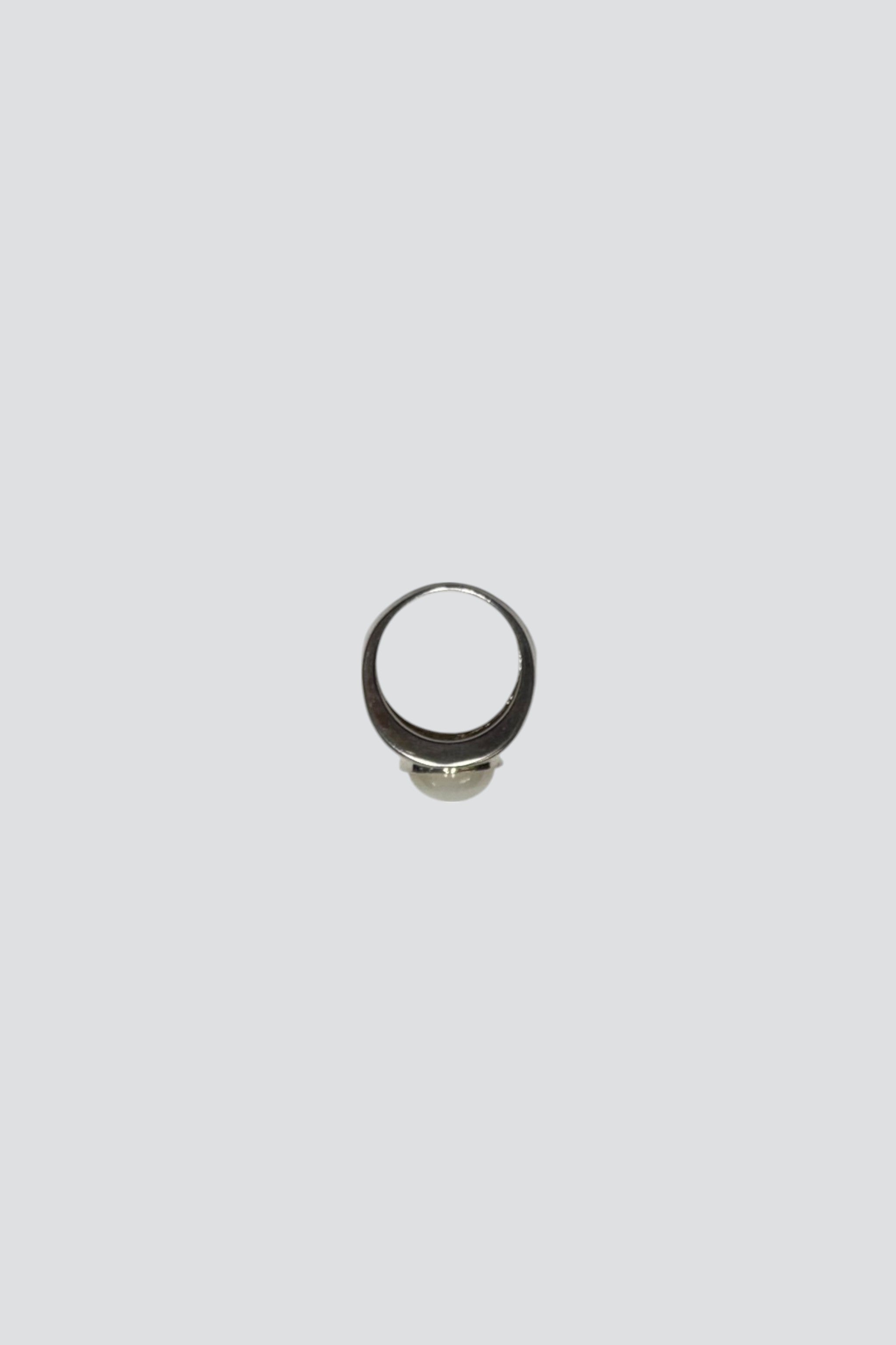 Sterling Silver Large Pearl Ring