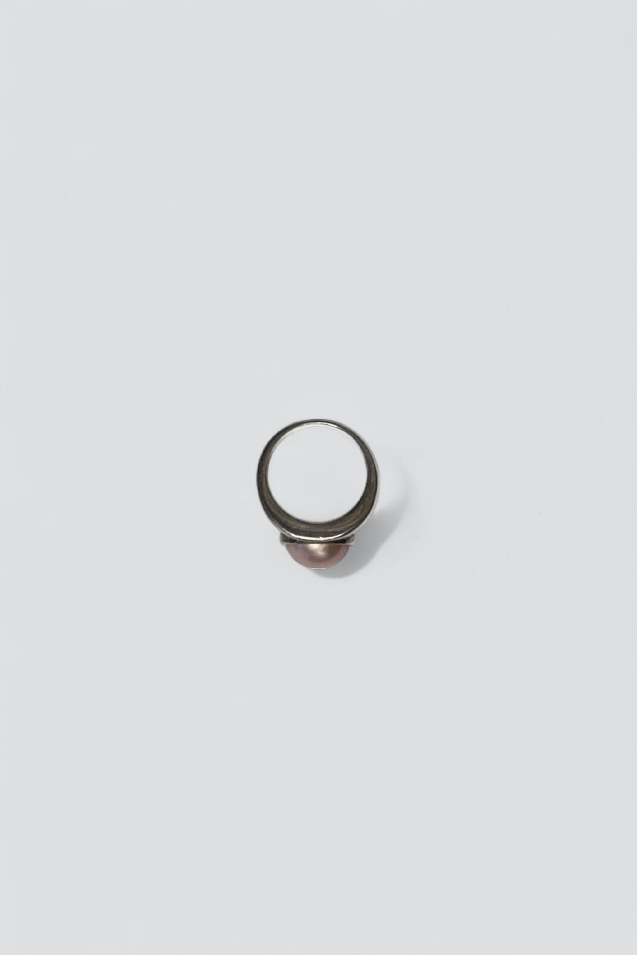Sterling Silver Round Abalone Ring
