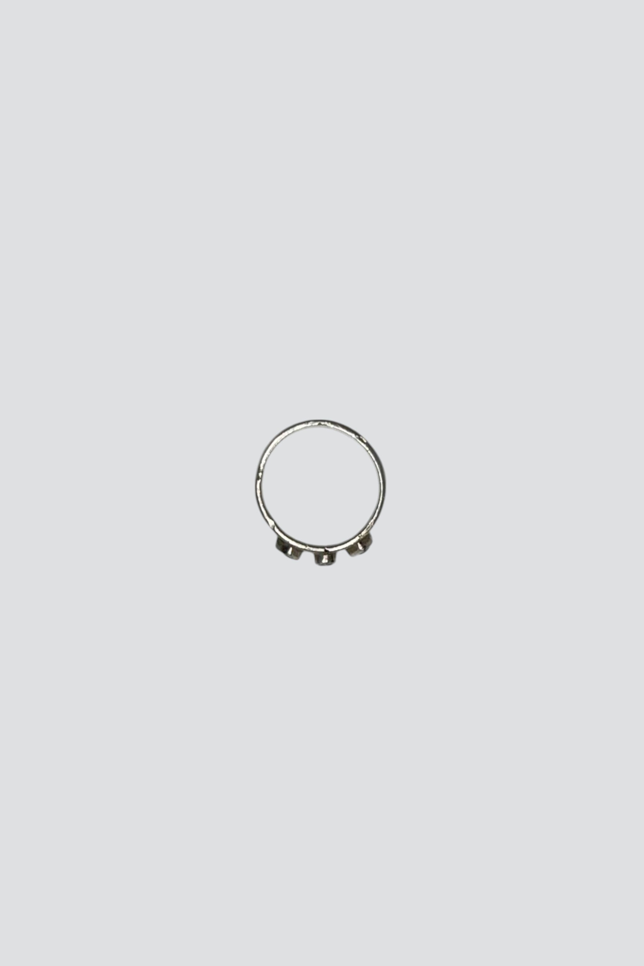 Sterling Silver Diamond Sapphire Ring