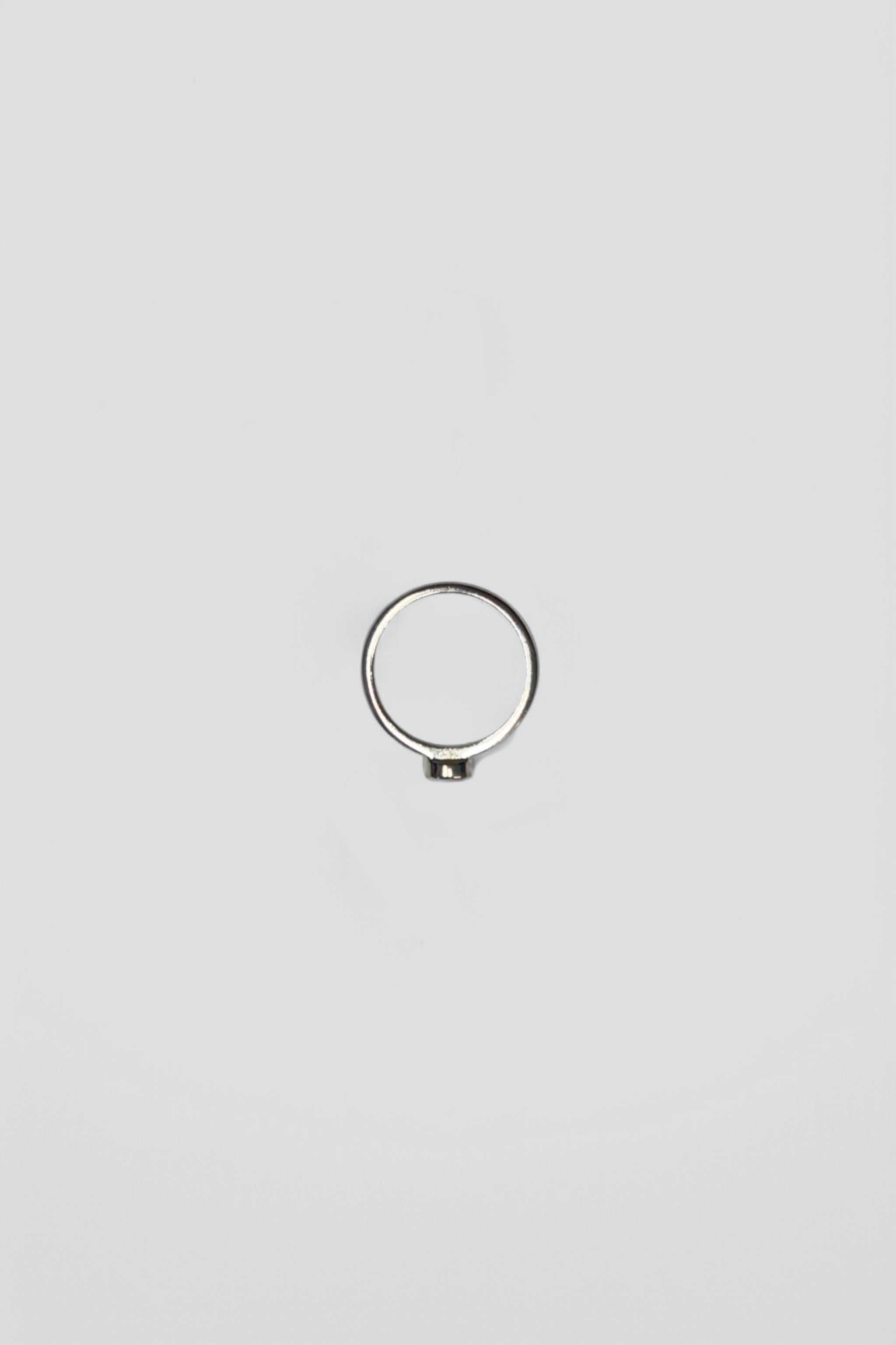Sterling Silver Carnelian Dot Ring