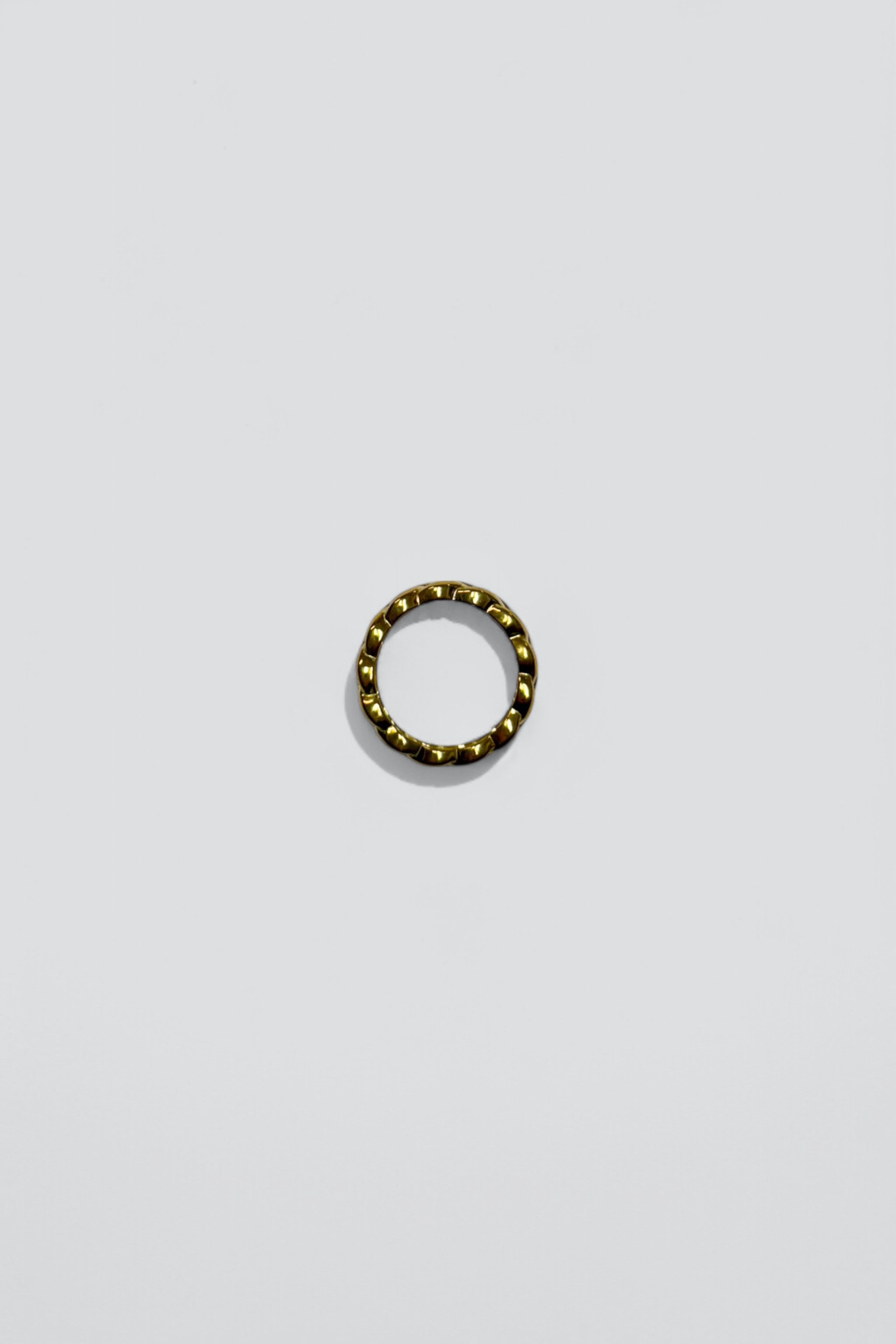 14K Gold Vermeil Curb Chain Ring