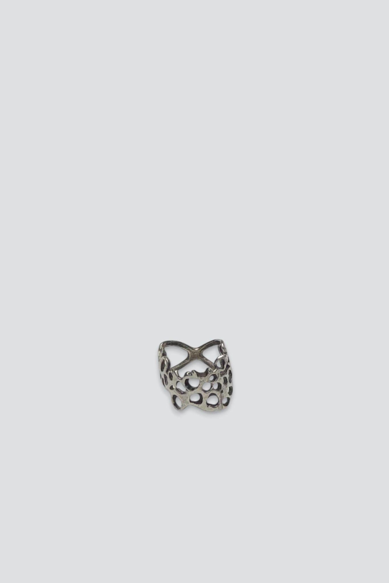 Sterling Silver Hole Cluster Ring