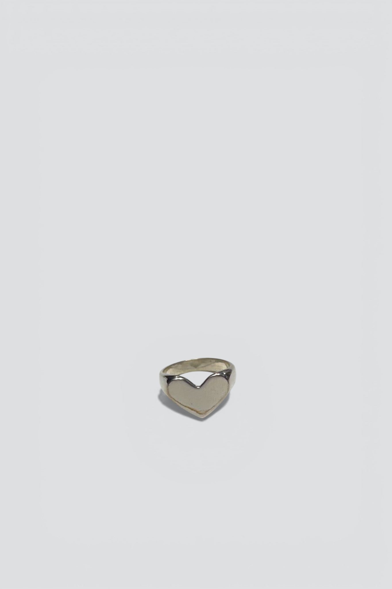 Sterling Silver Flat Heart Ring
