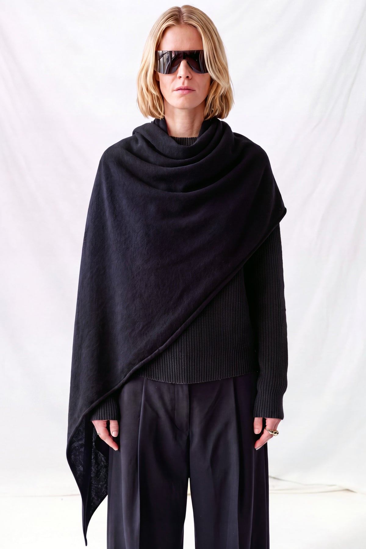 Black Oversized Travel Wrap