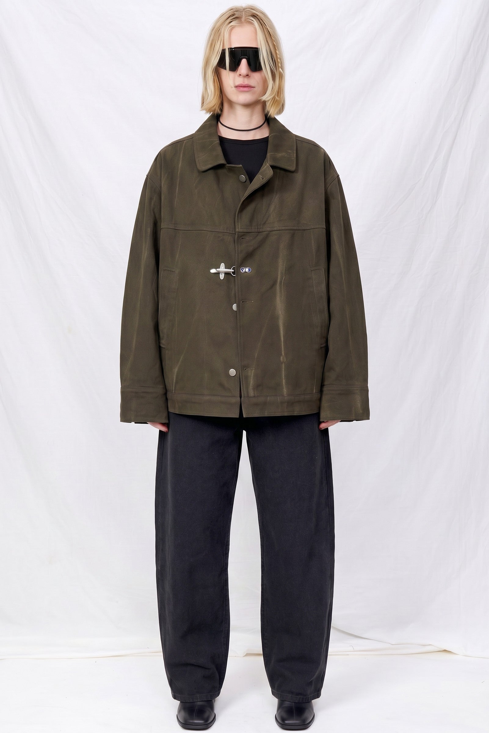 Brown Denim Fireman Box Jacket