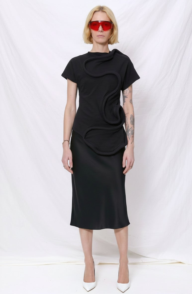 Black Swirly Top