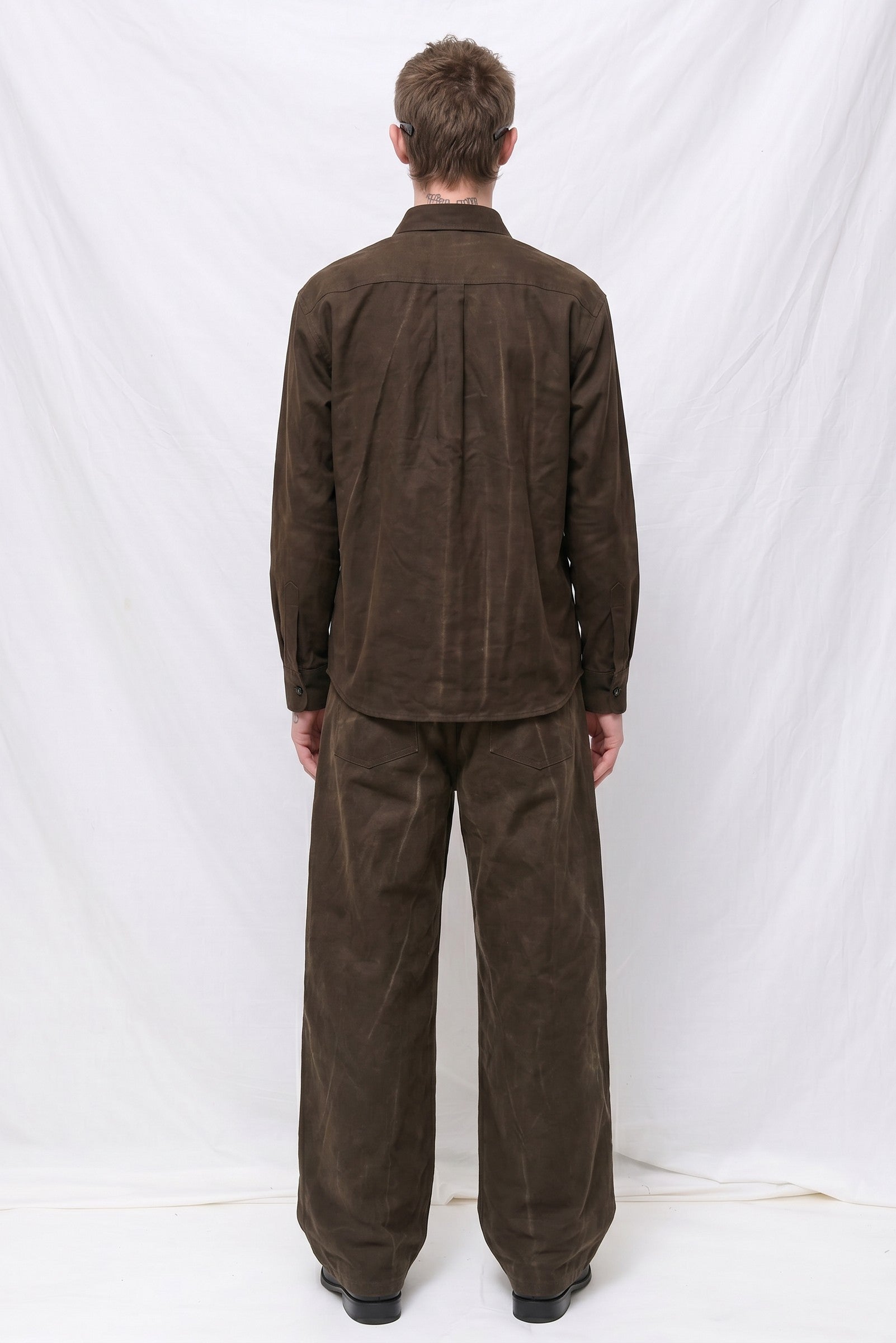 Brown Denim Volume Pant