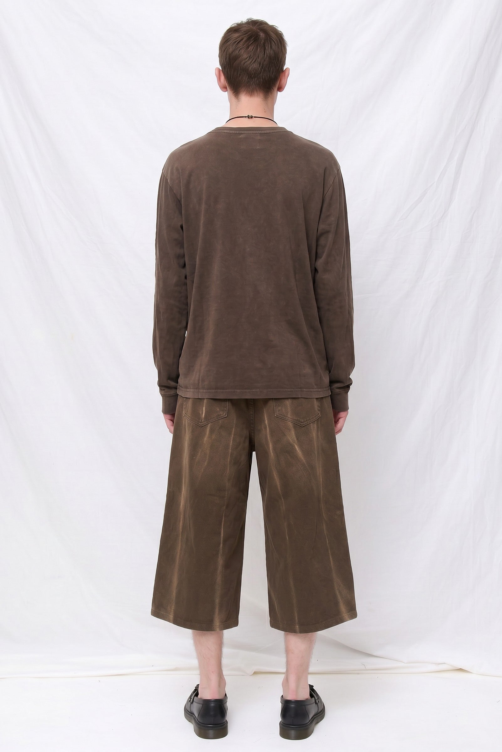 Brown Denim Crop Jean