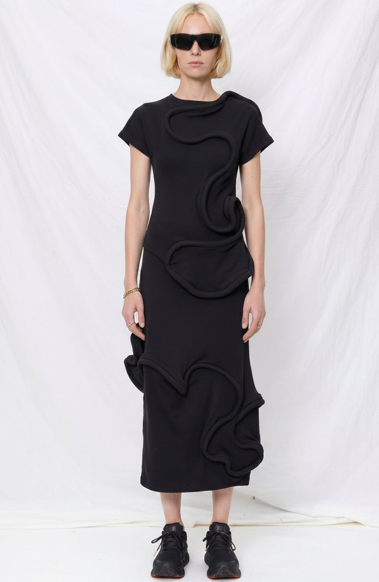 Black Swirly Top
