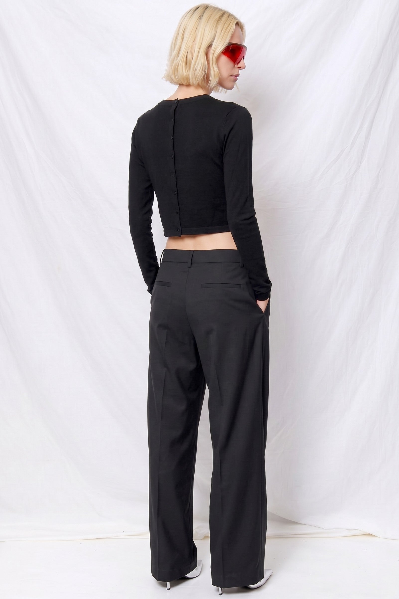 Black Double Crop Top