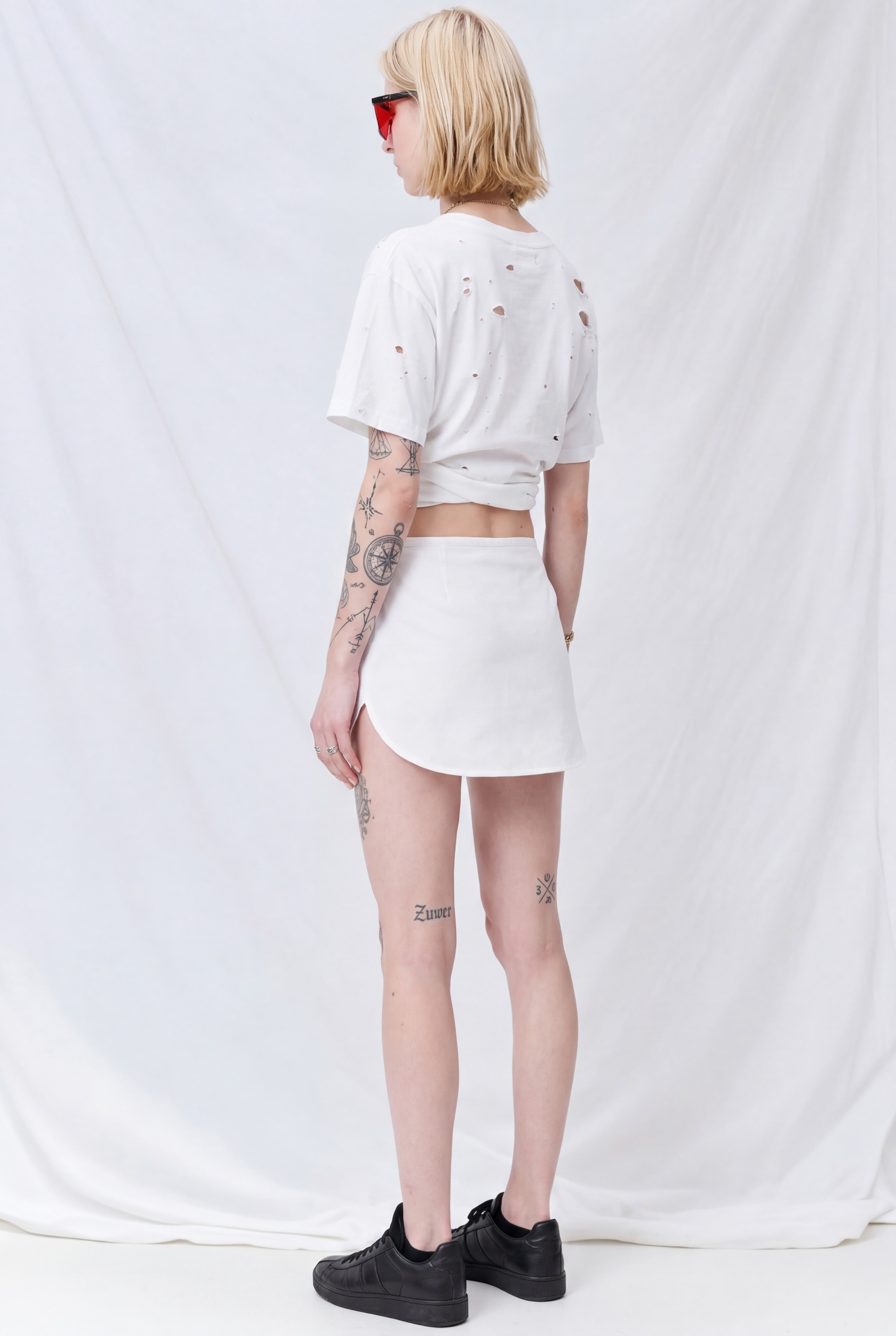 White Poplin Tail Skirt