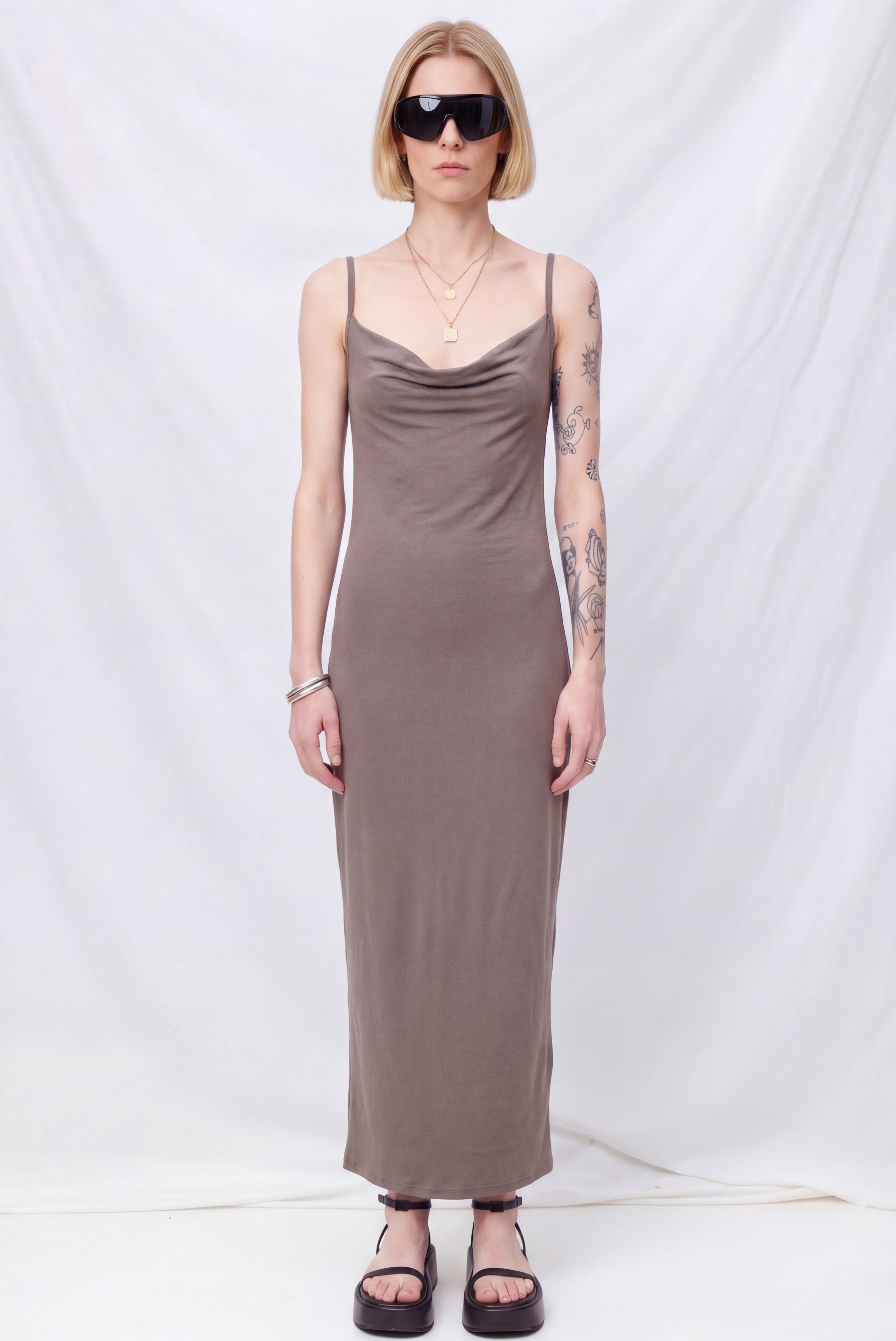 Mushroom Nightline Long Dress