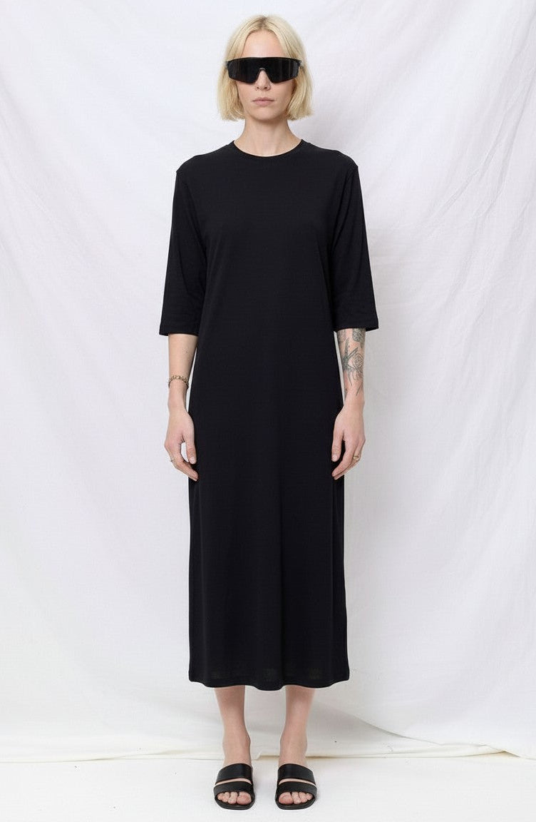 Black Jersey T-Shirt Dress