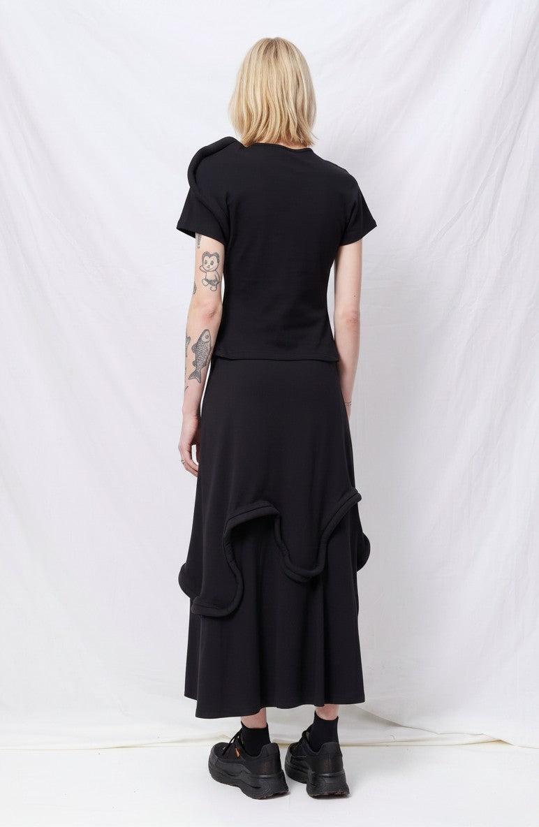 Black Swirly Top