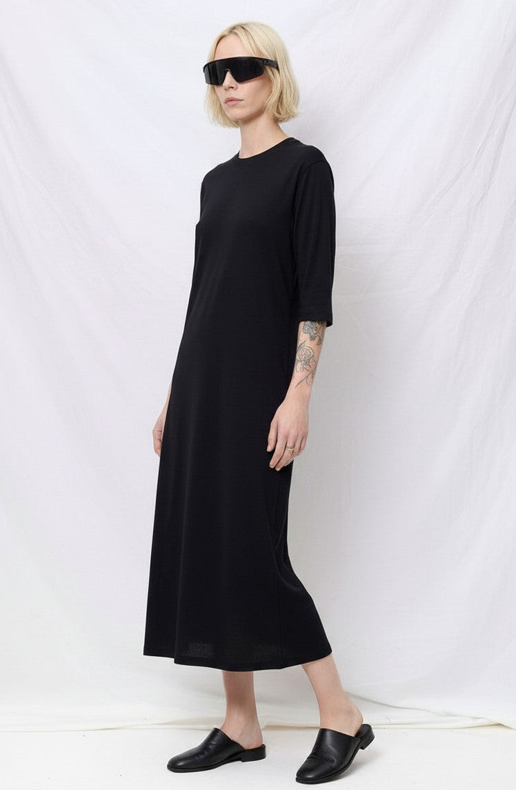 Black Jersey T-Shirt Dress